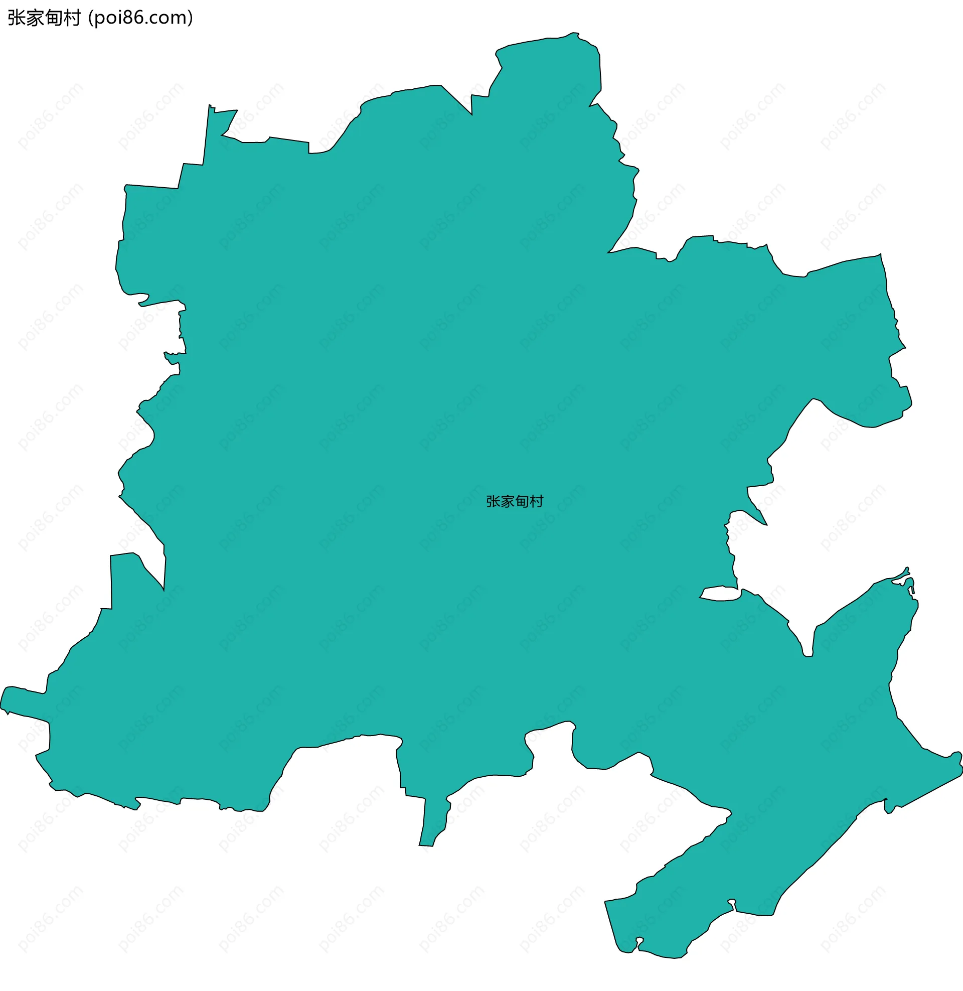 张家甸村边界地图