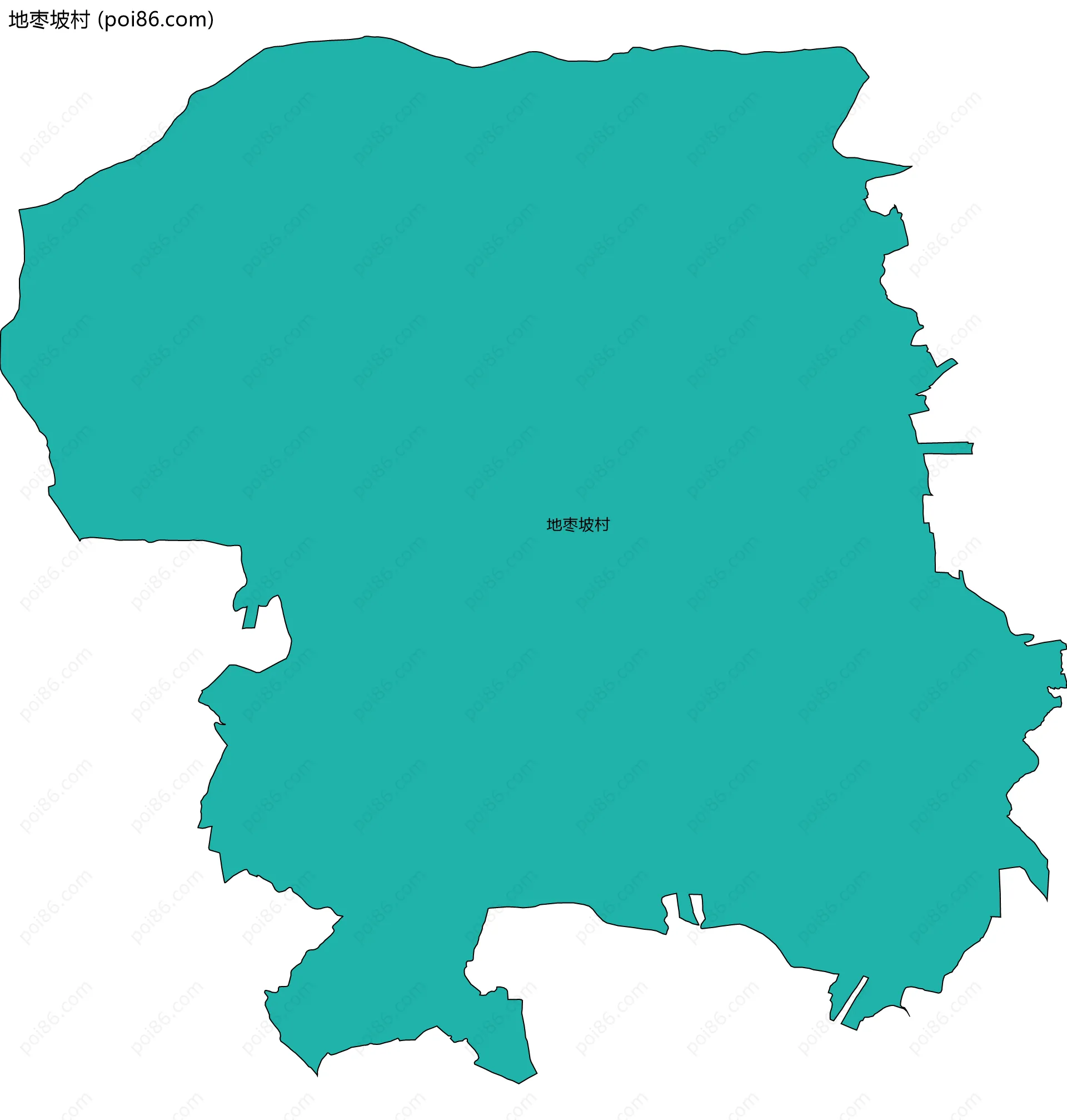 地枣坡村边界地图