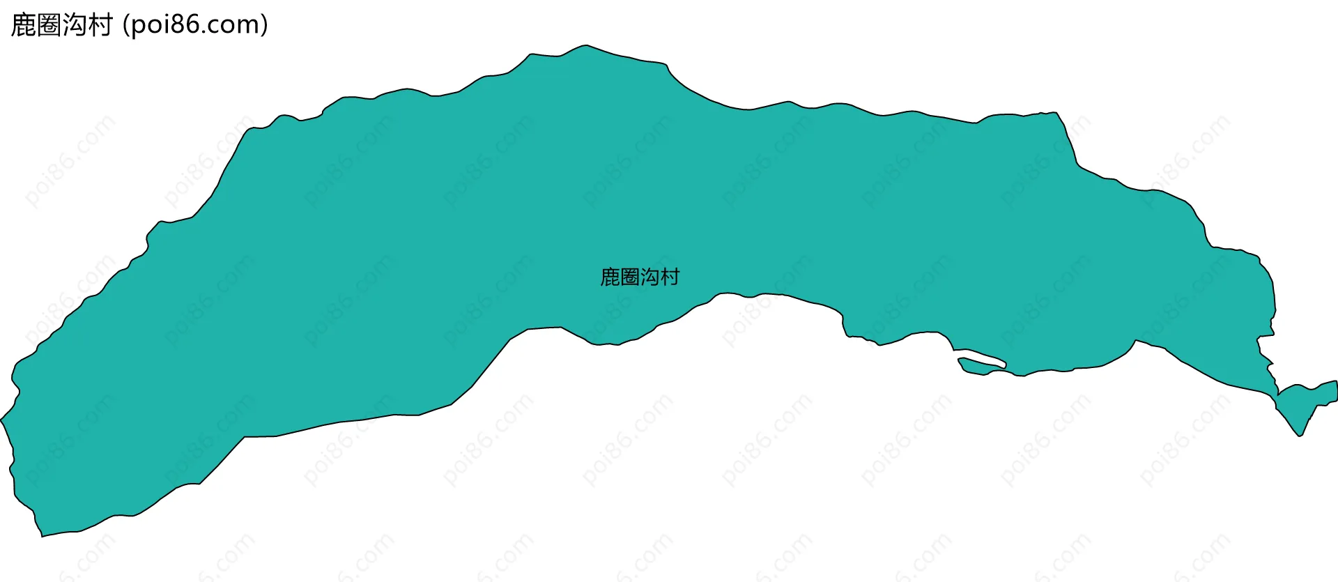 鹿圈沟村边界地图
