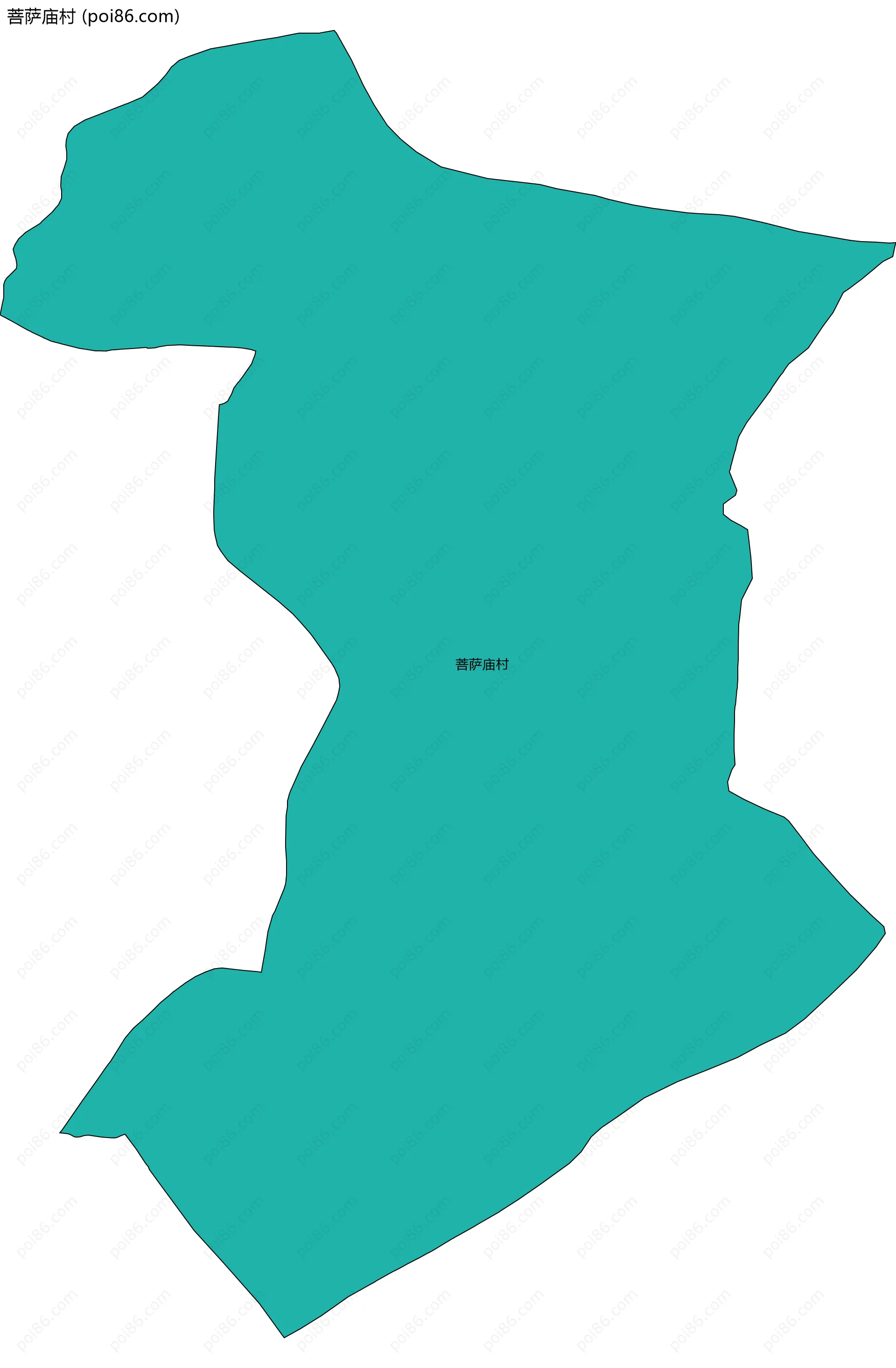 菩萨庙村边界地图