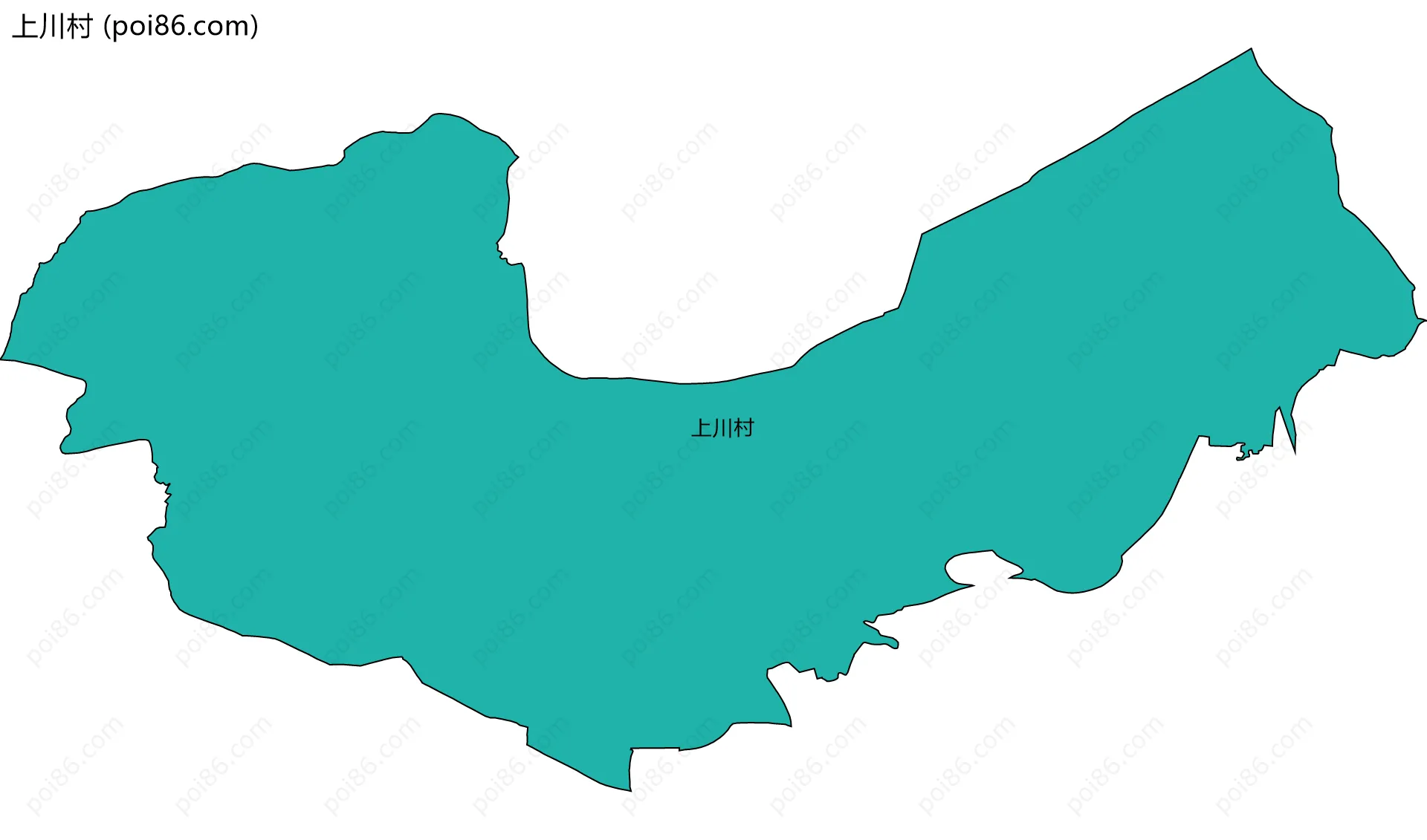 上川村边界地图