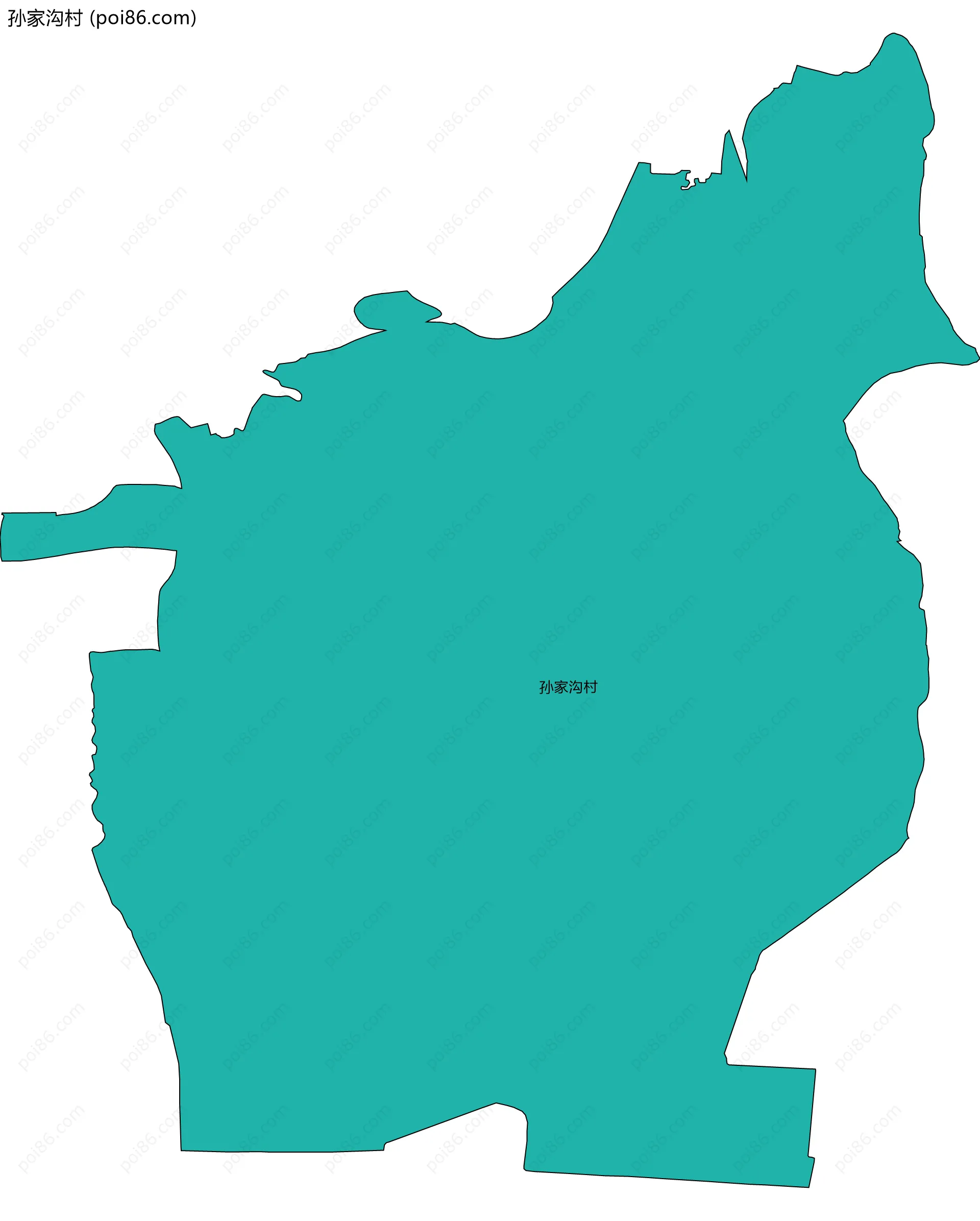 孙家沟村边界地图