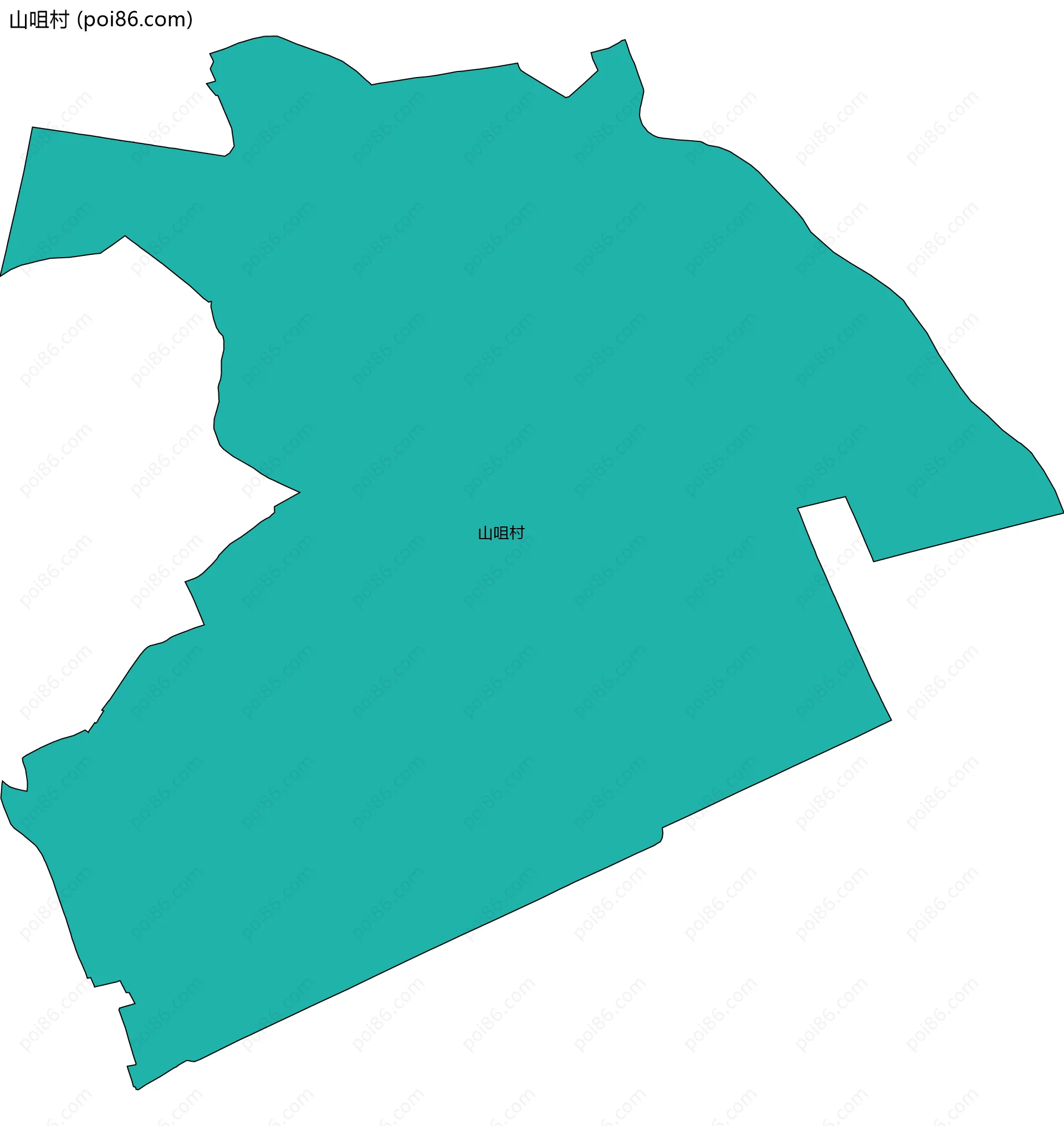 山咀村边界地图