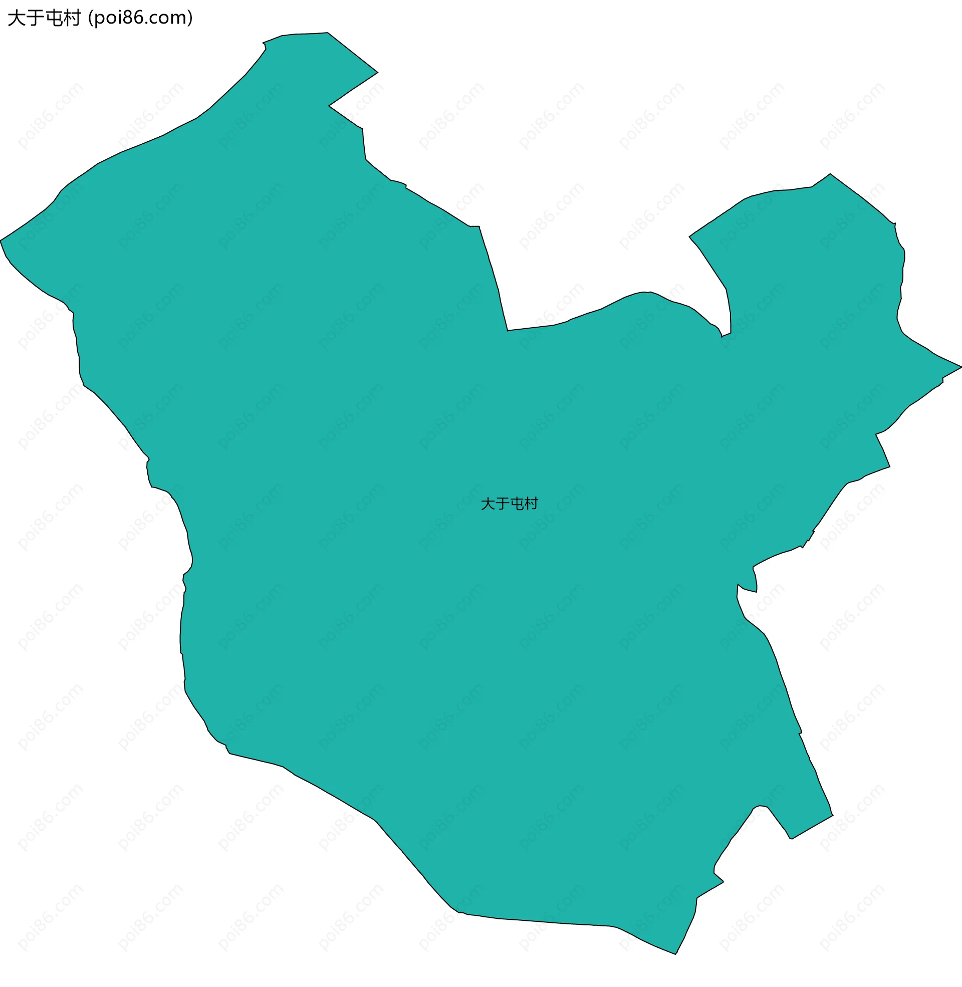 大于屯村边界地图