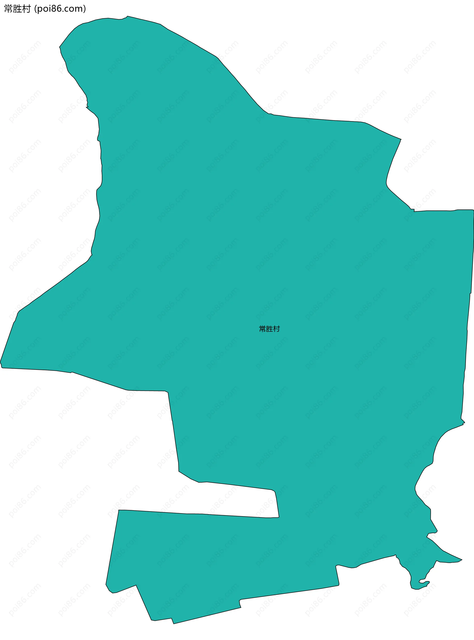 常胜村边界地图