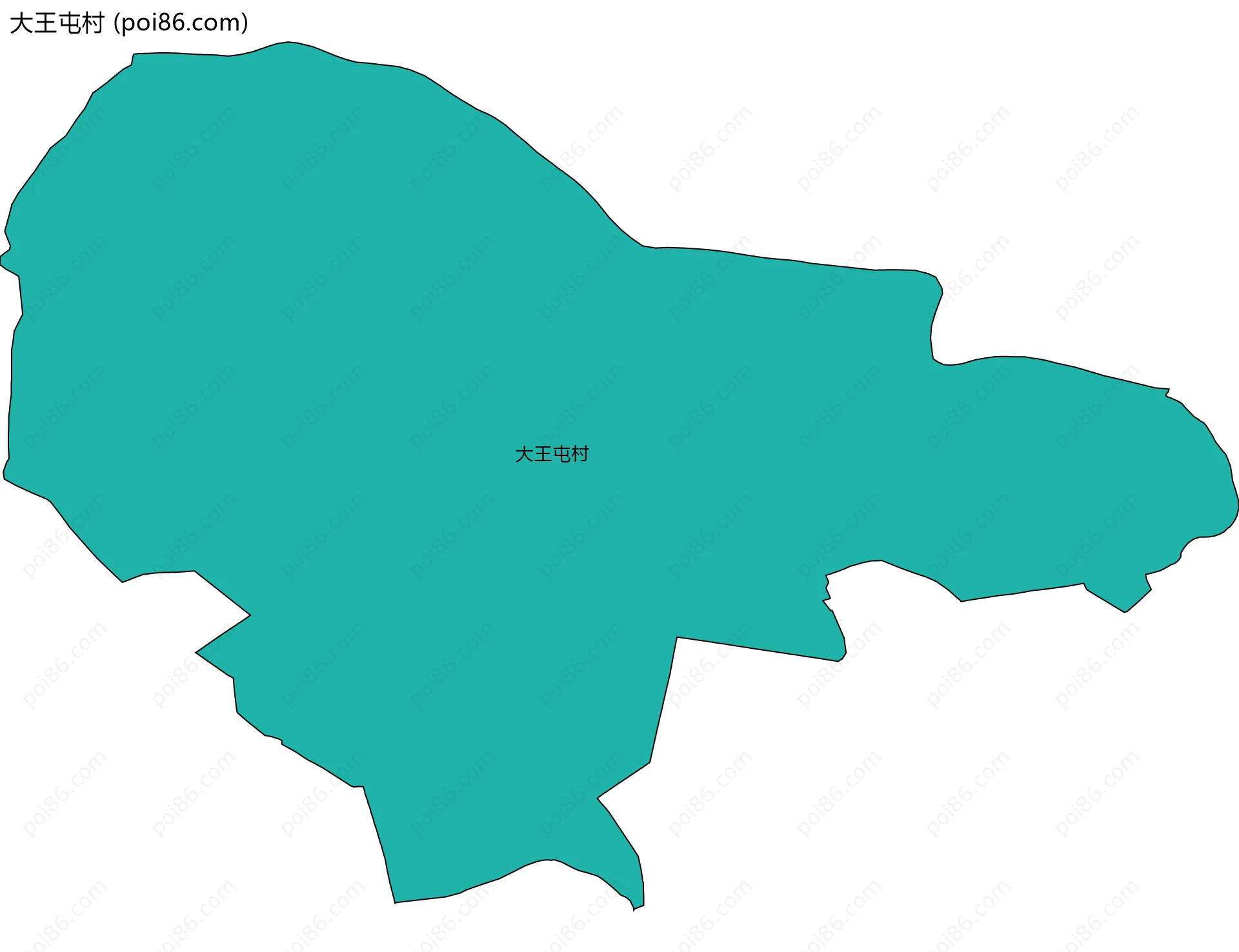 大王屯村边界地图