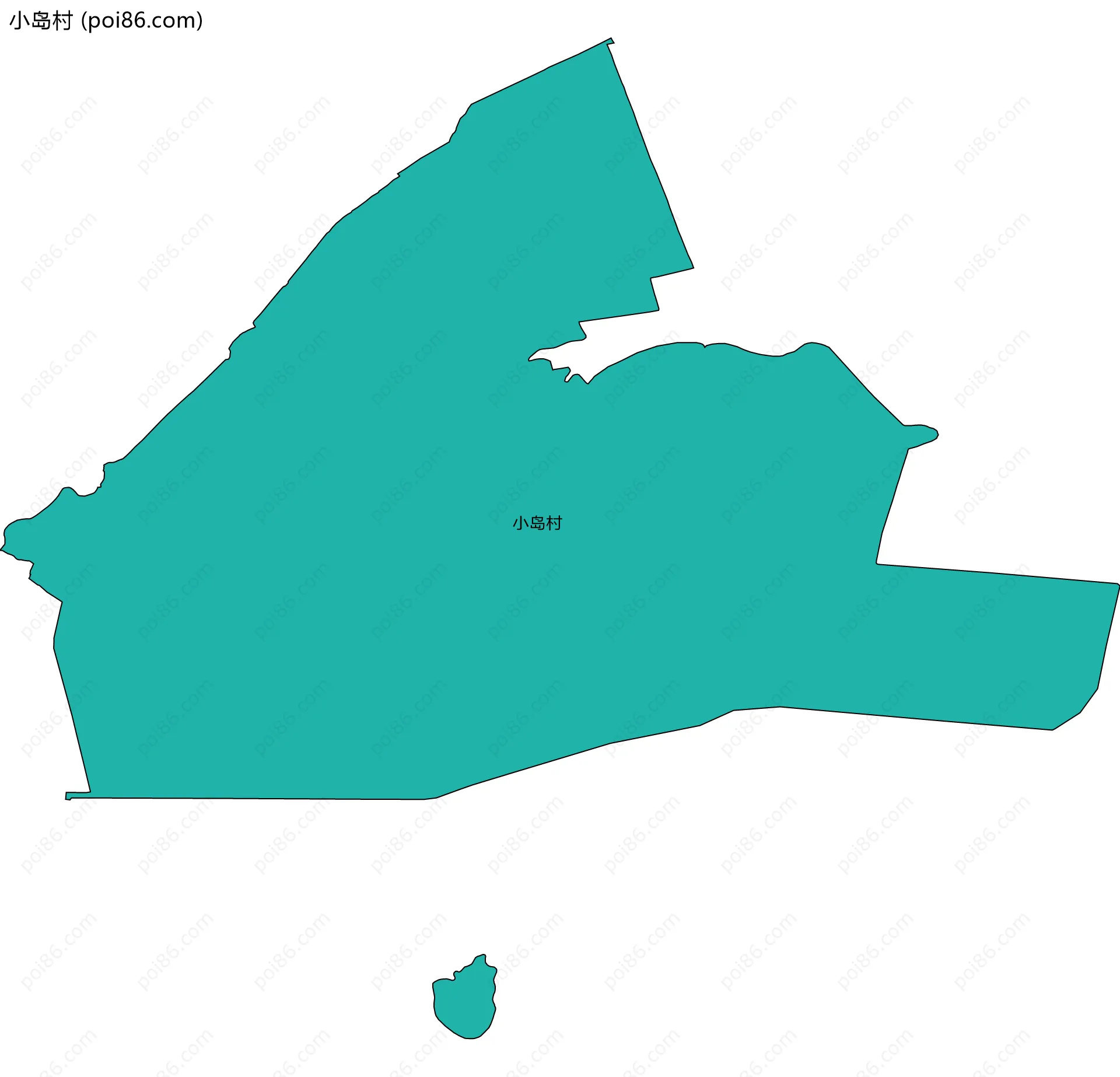 小岛村边界地图