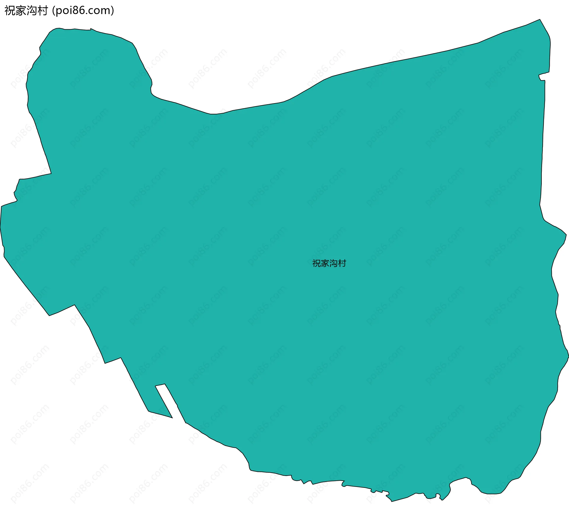 祝家沟村边界地图