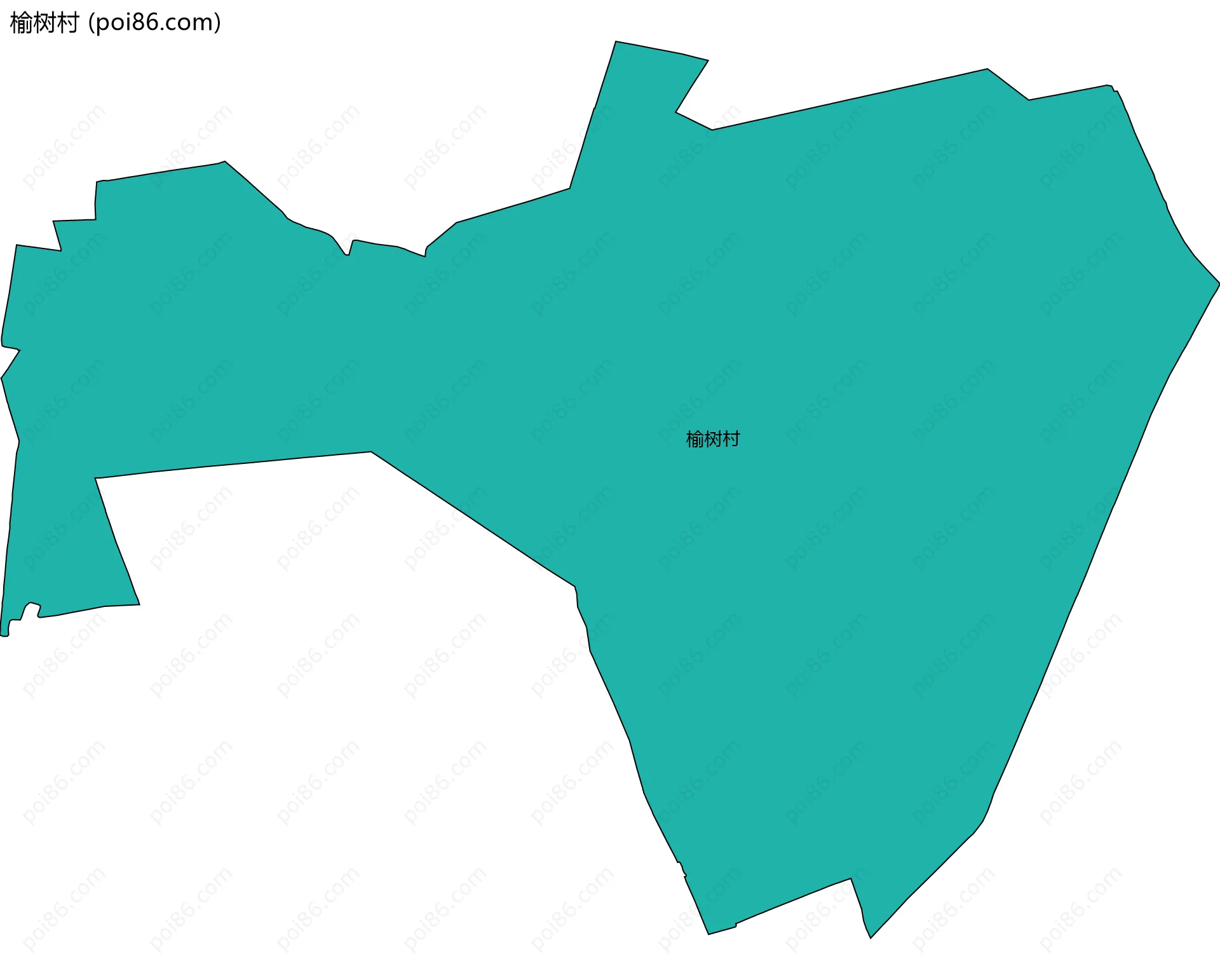 榆树村边界地图