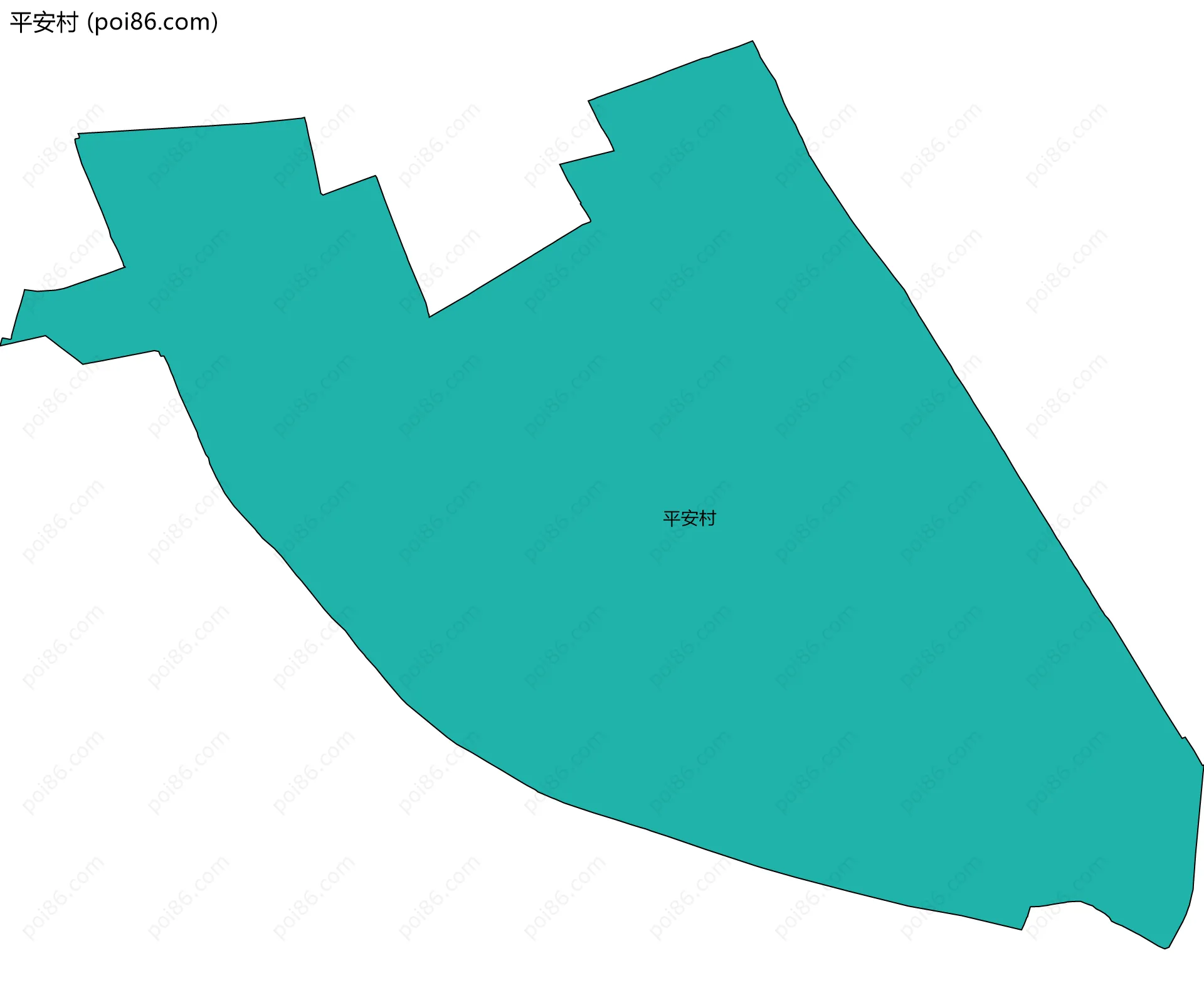 平安村边界地图