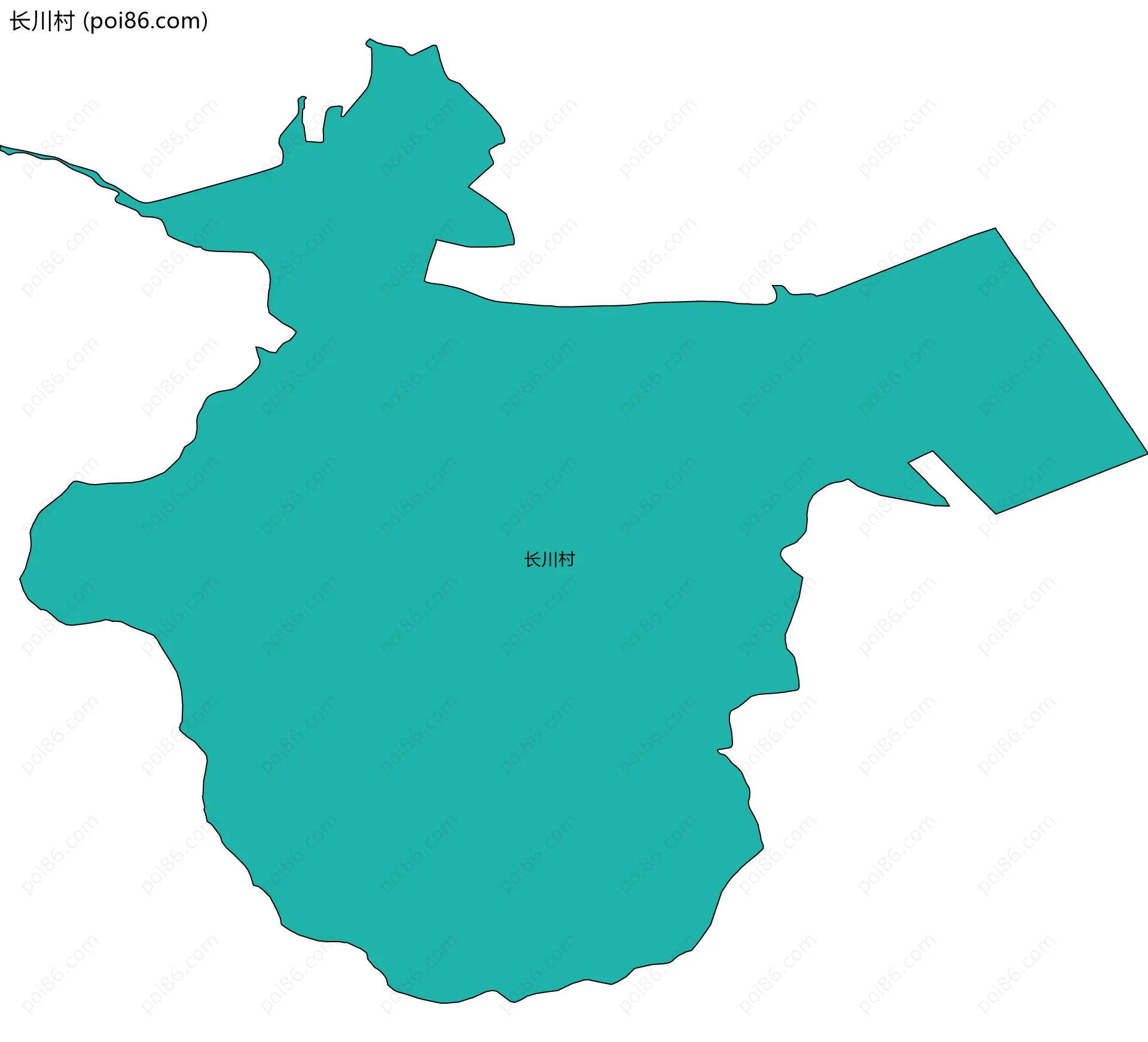 长川村边界地图
