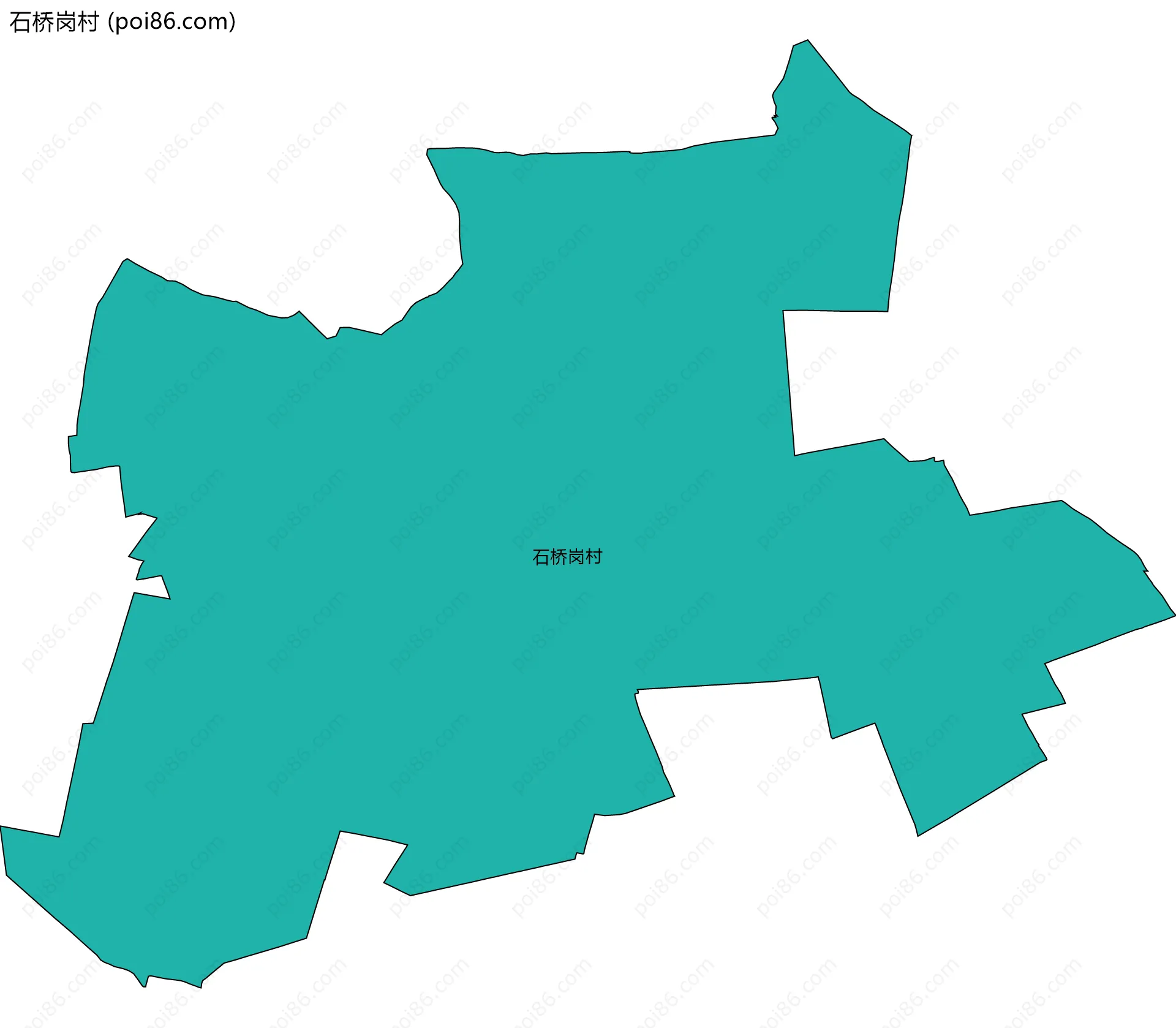 石桥岗村边界地图