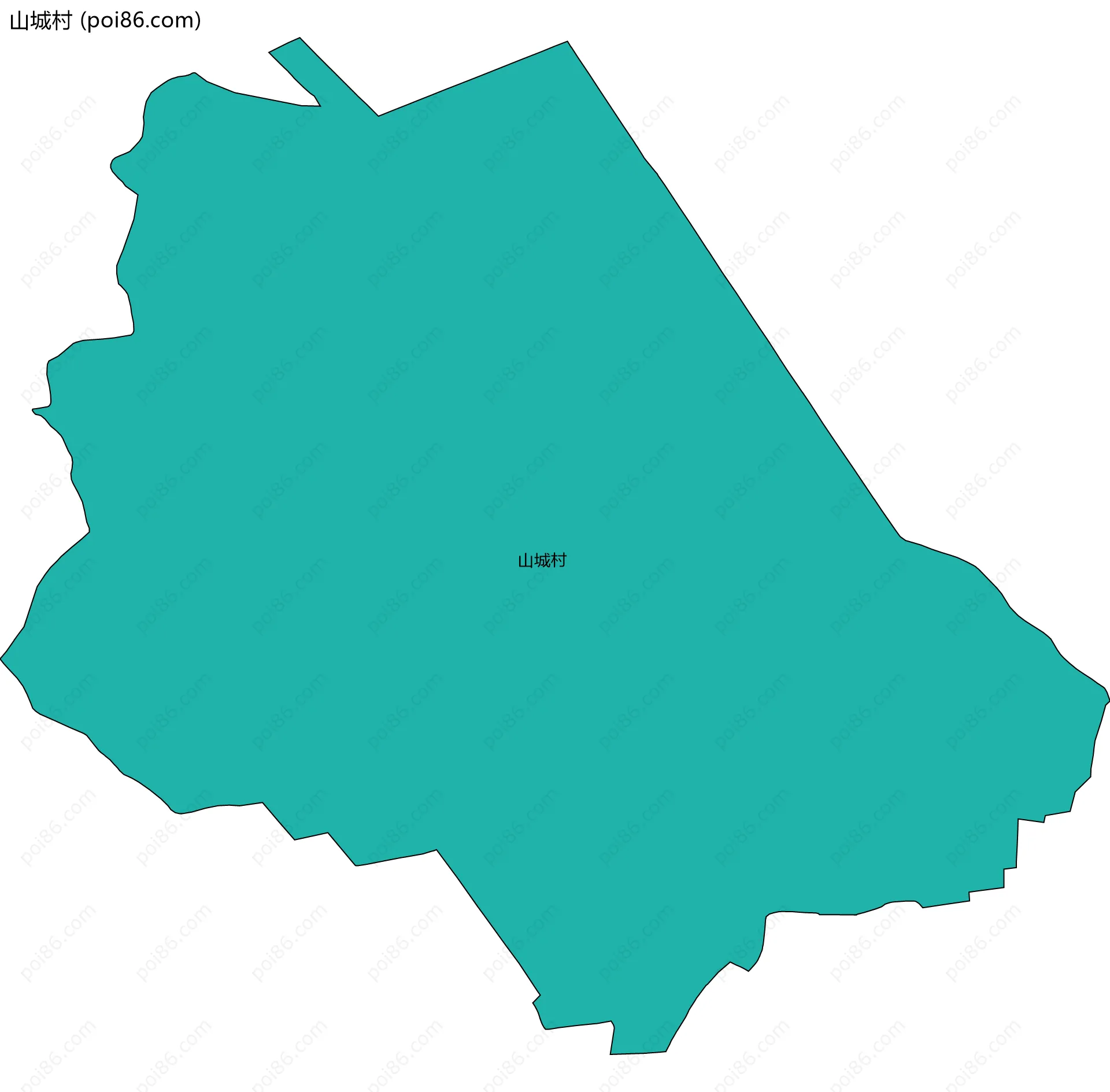 山城村边界地图