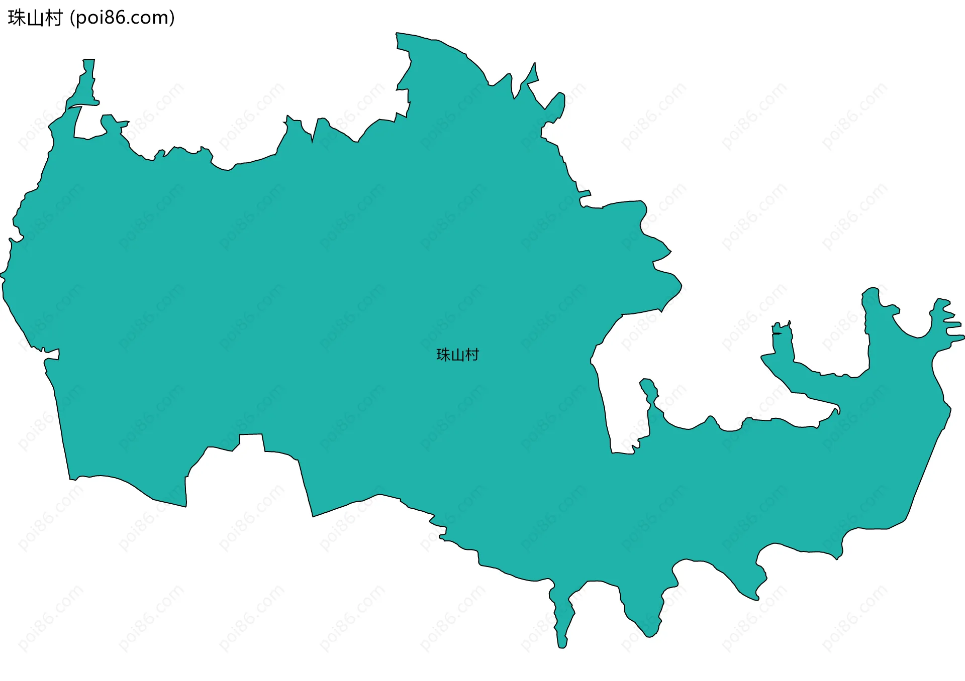 珠山村边界地图