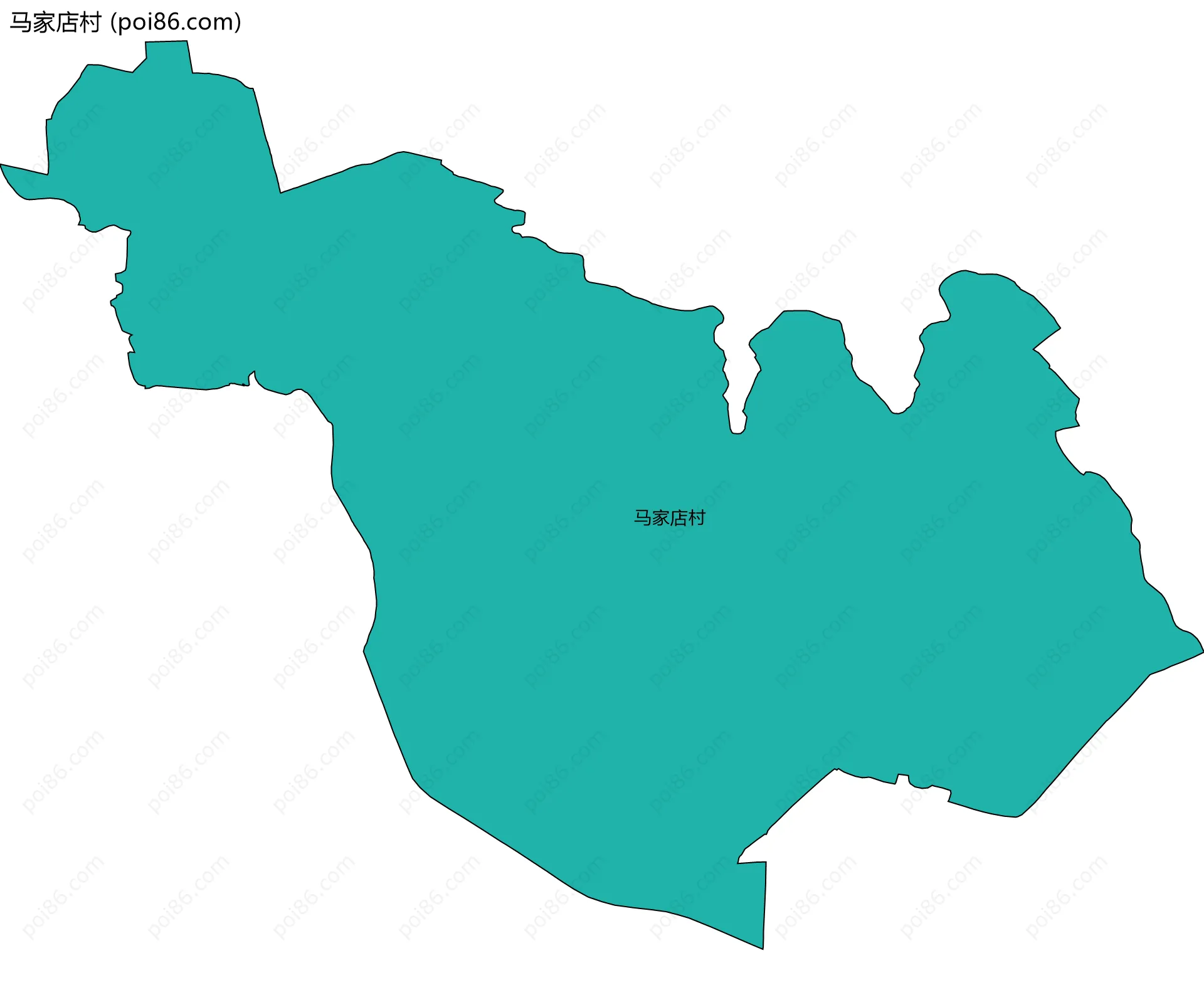 马家店村边界地图