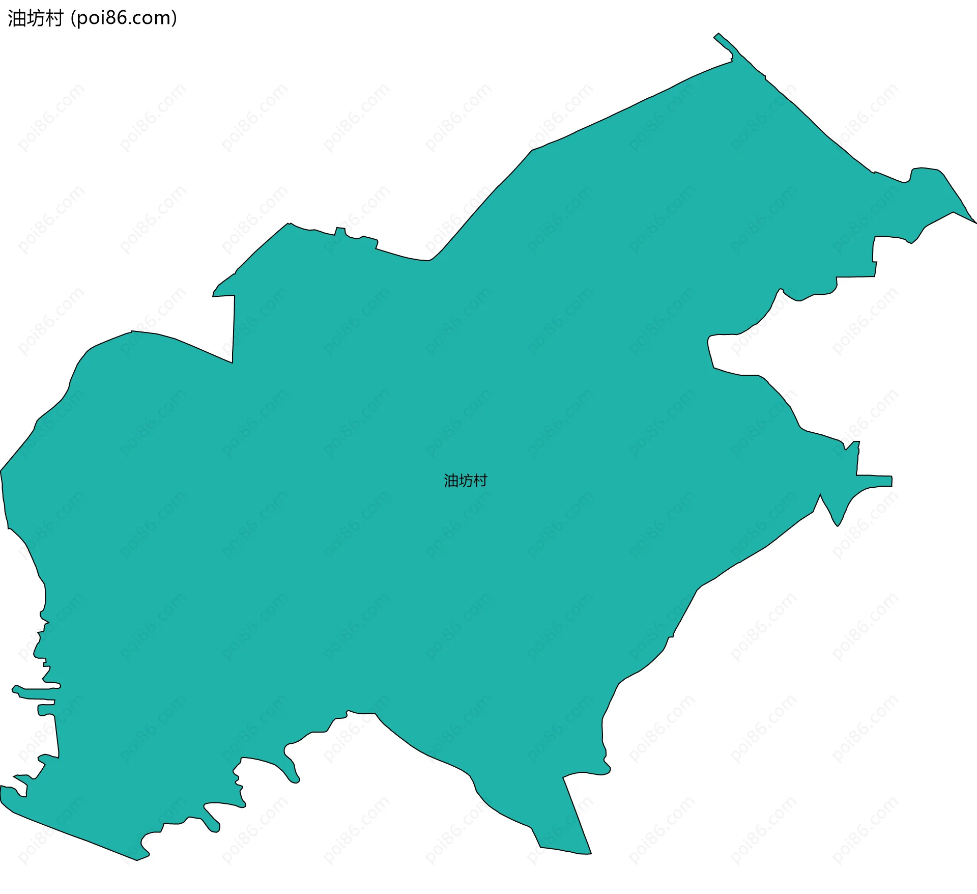 油坊村边界地图