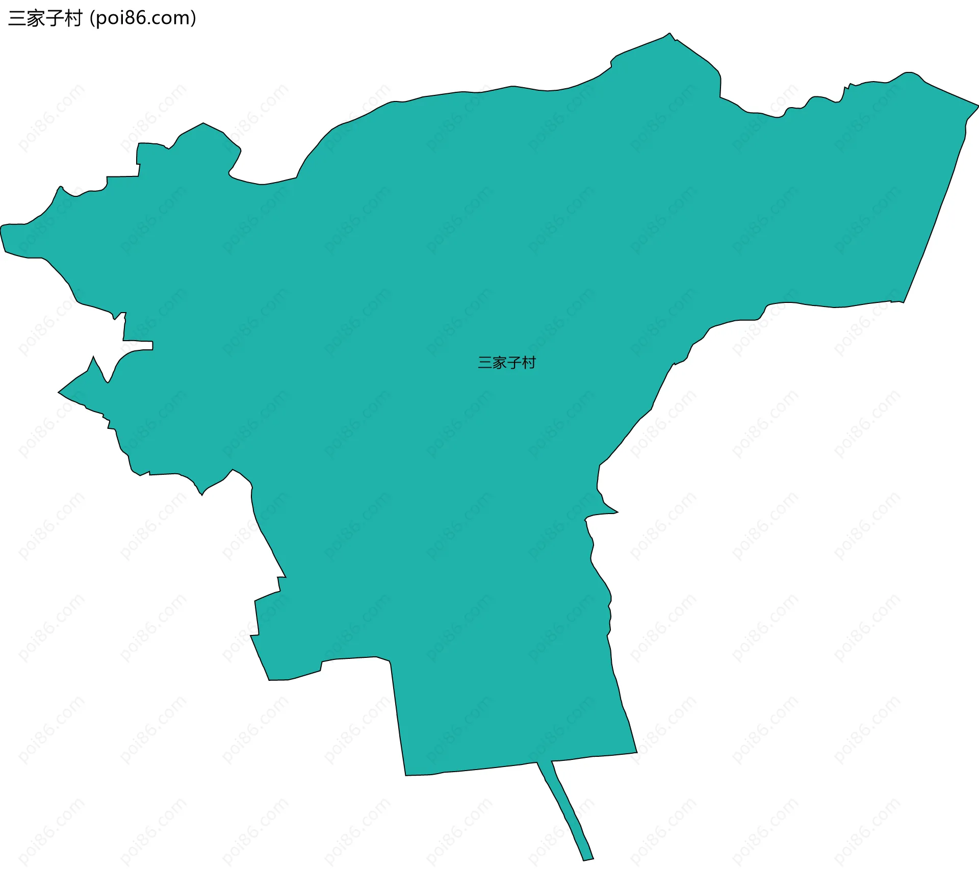 三家子村边界地图