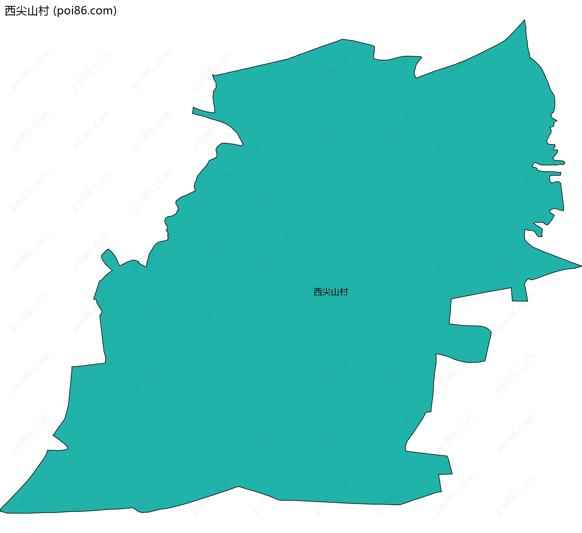 西尖山村边界地图