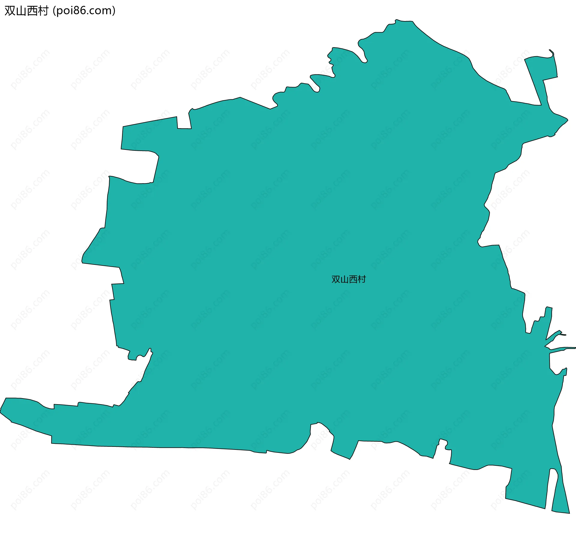 双山西村边界地图