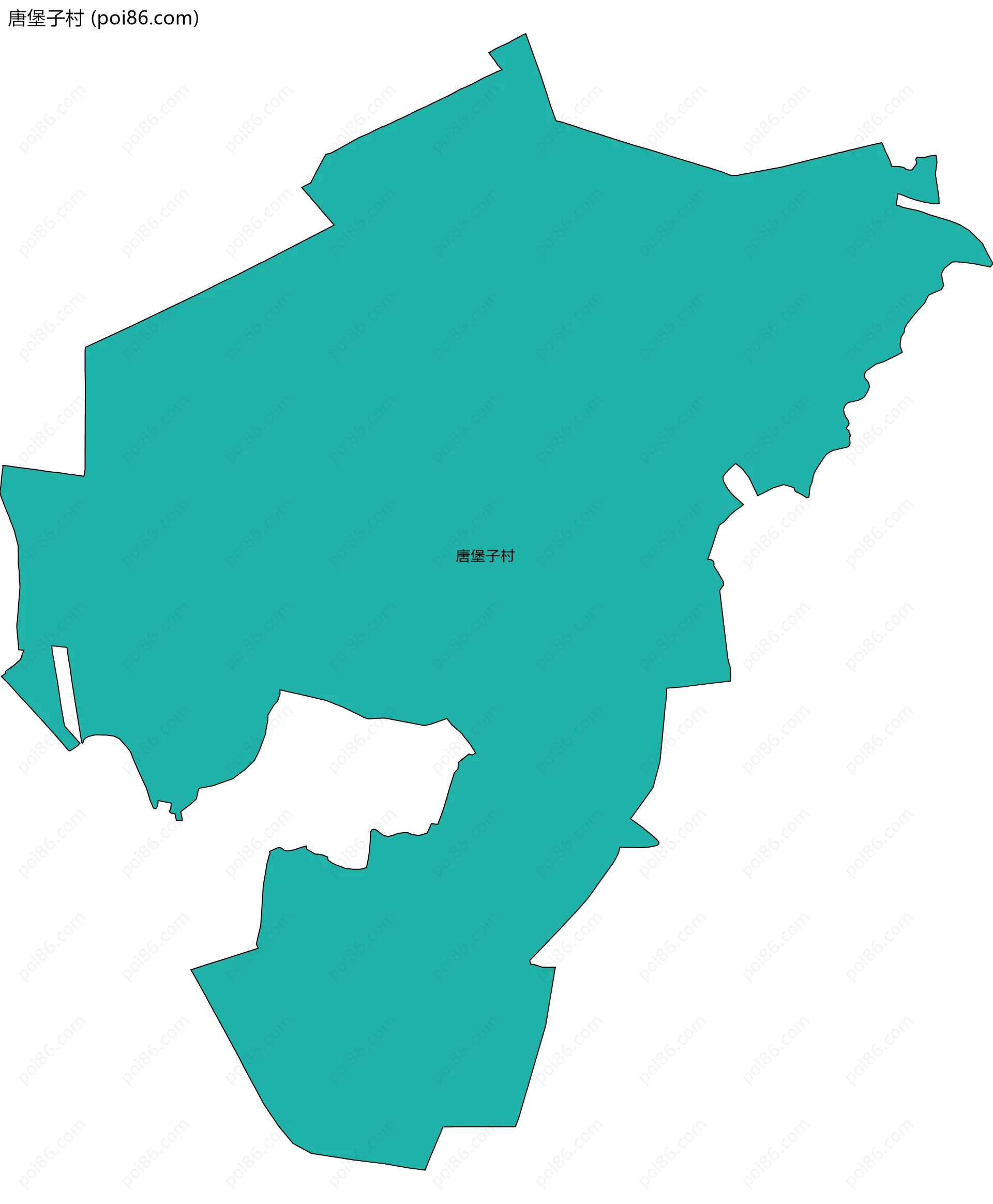 唐堡子村边界地图