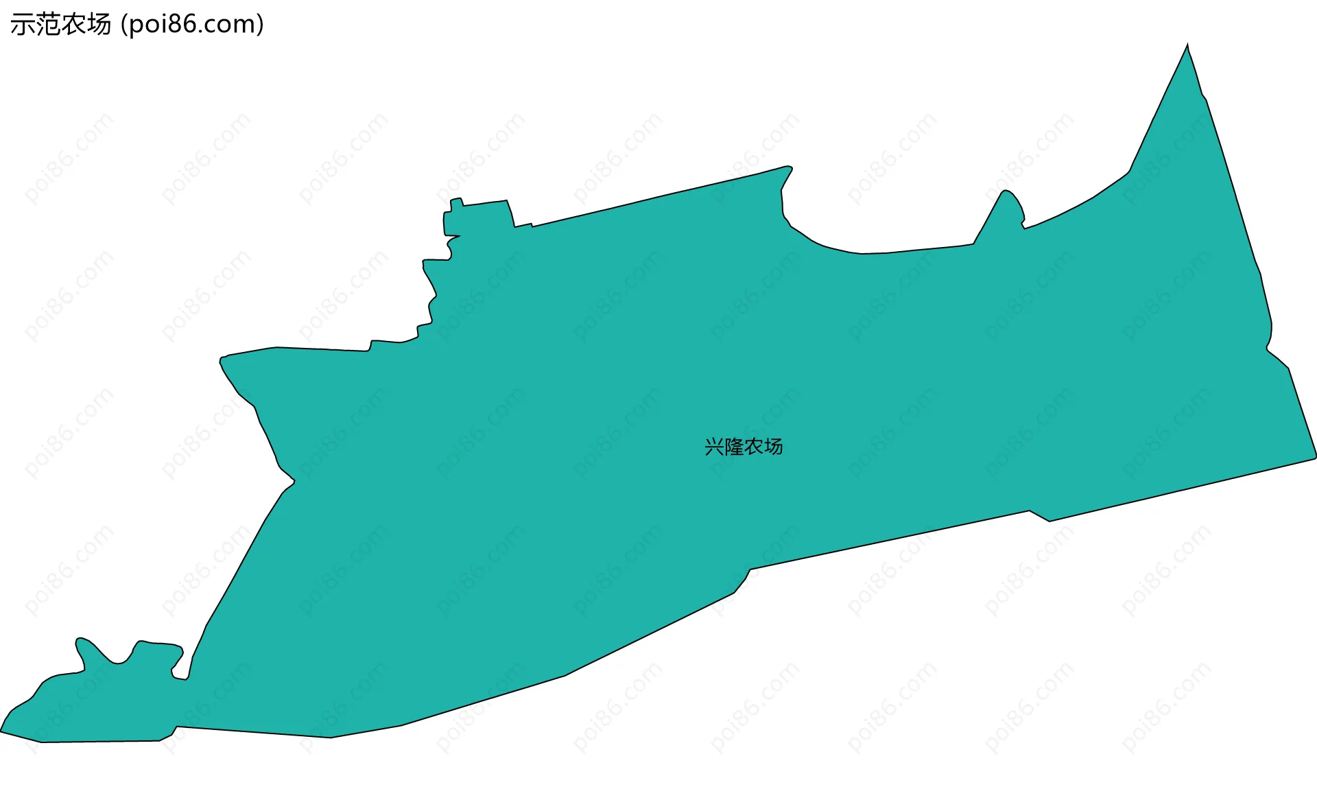 示范农场边界地图(五级行政区划)