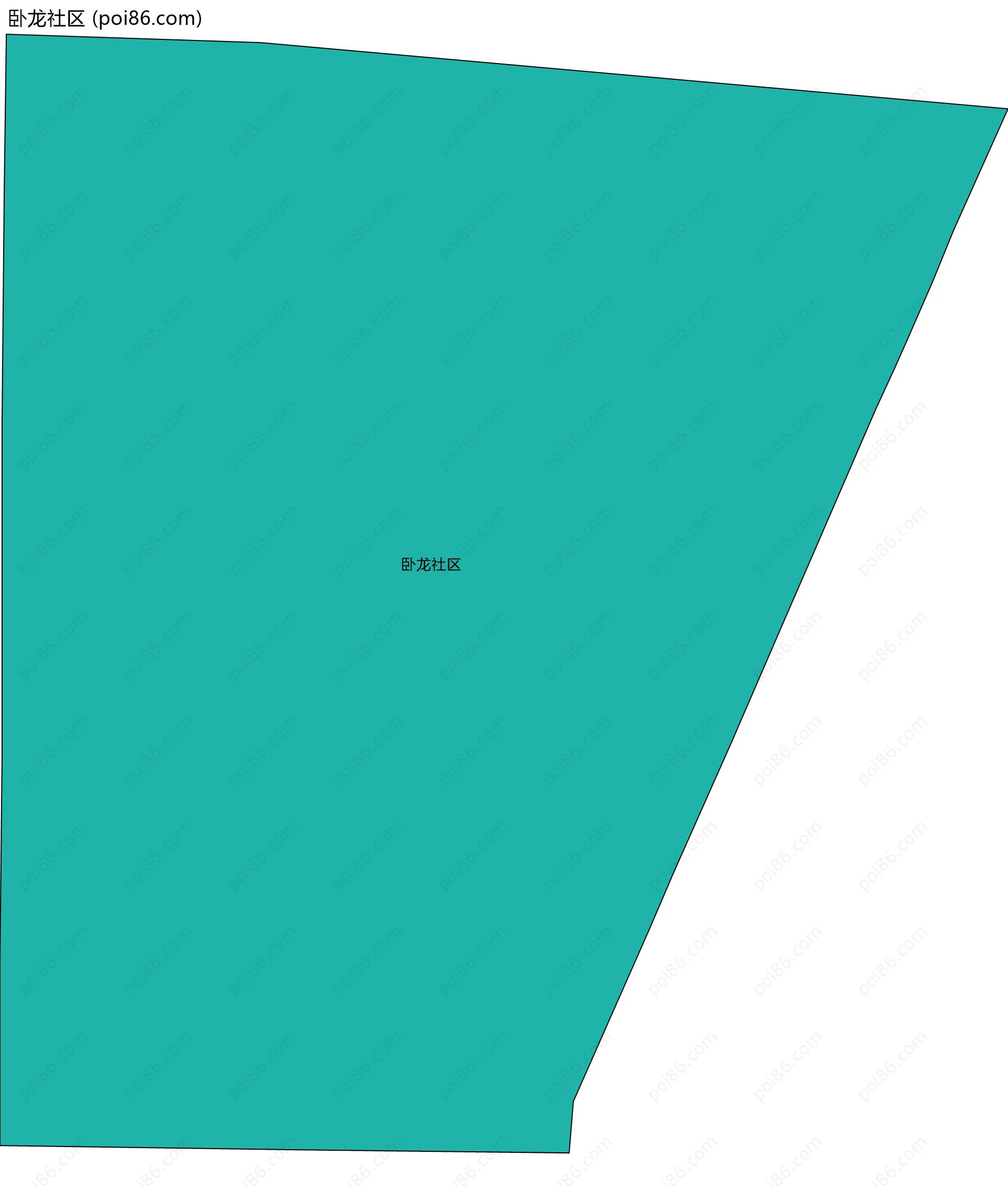 卧龙社区边界地图