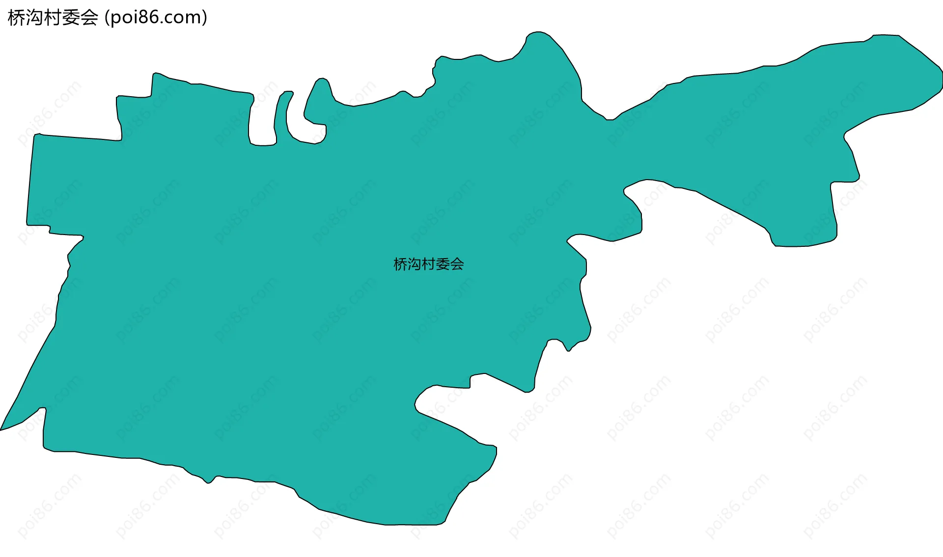 桥沟村委会边界地图