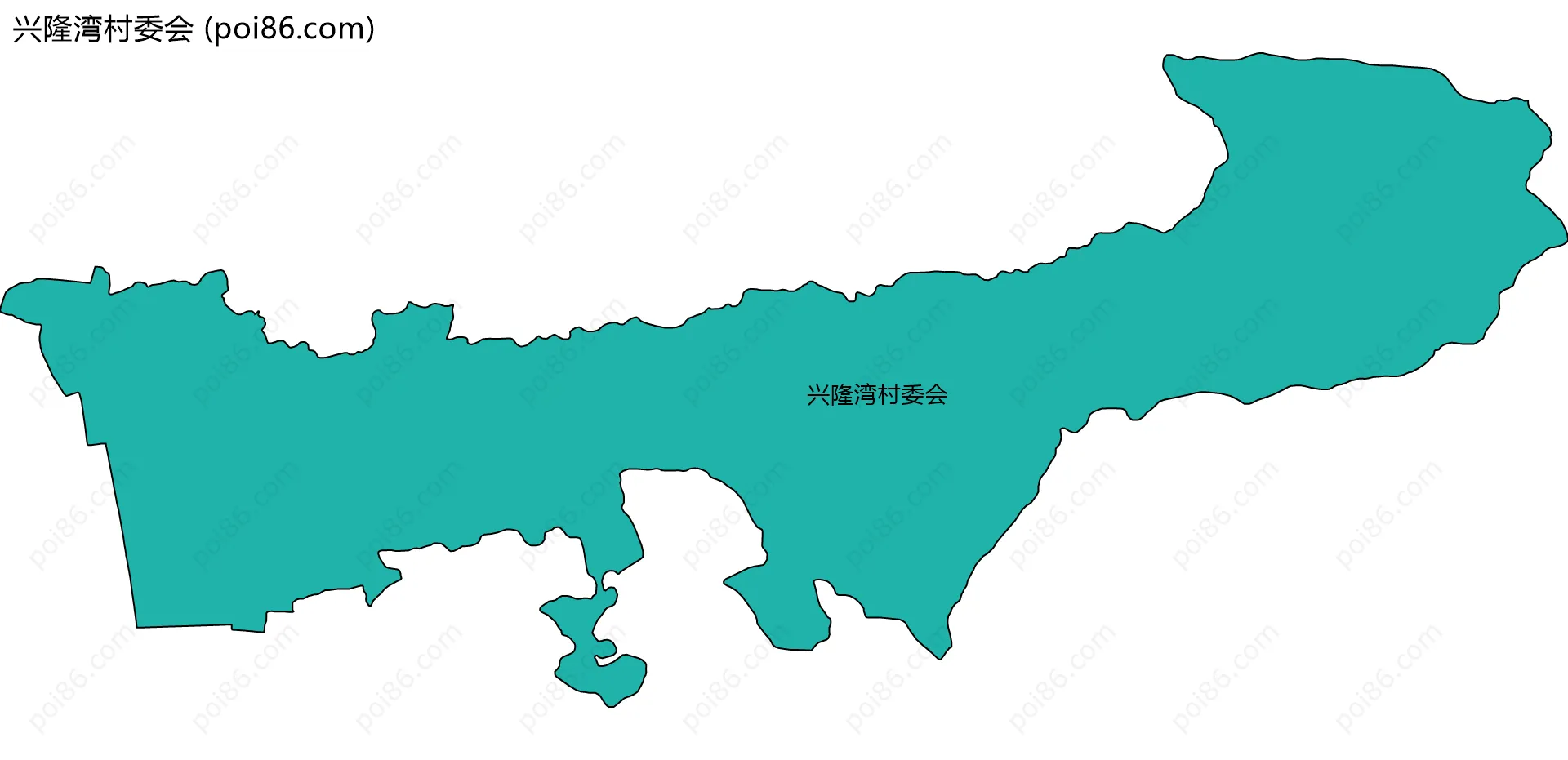 兴隆湾村委会边界地图