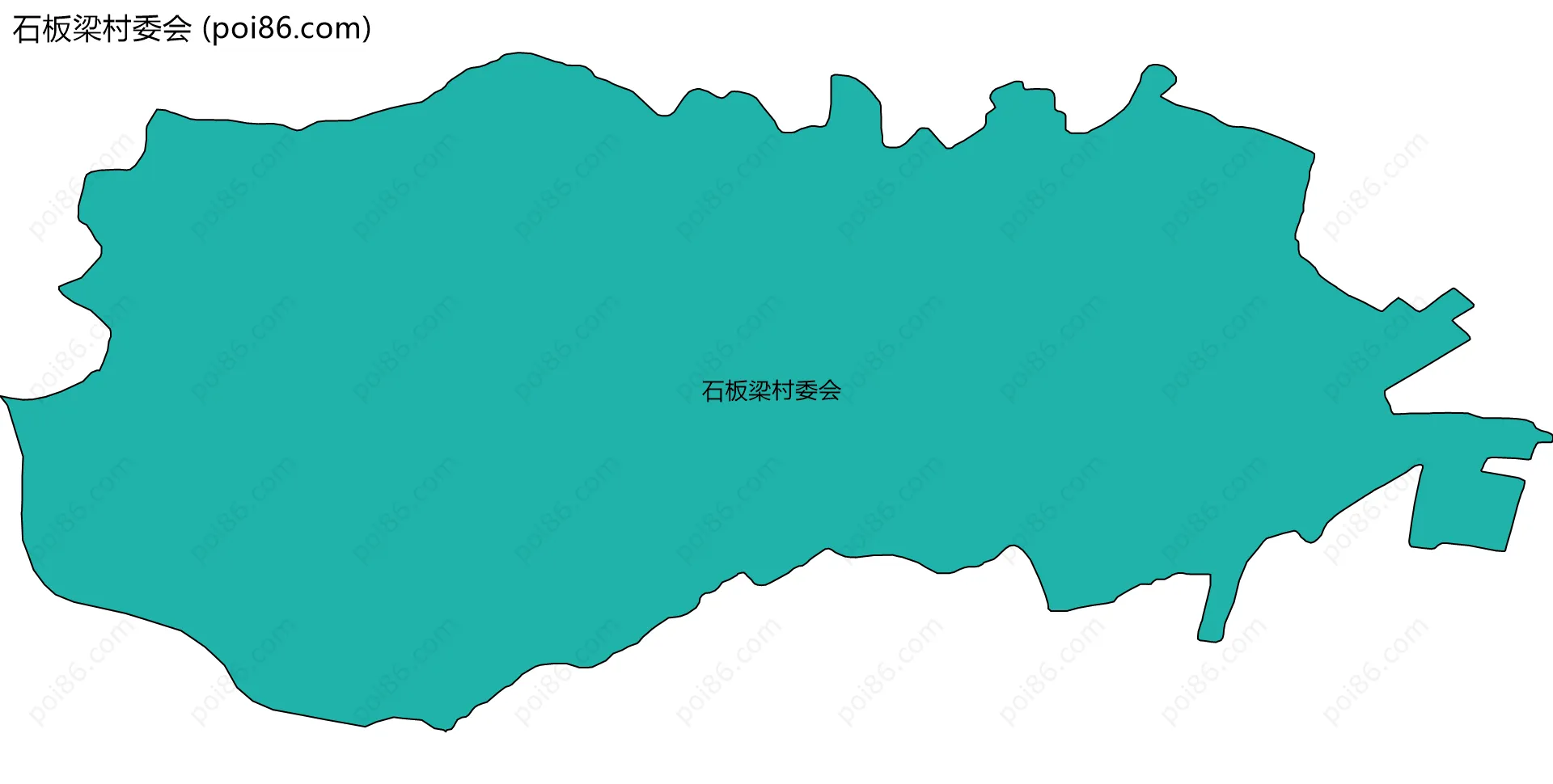 石板梁村委会边界地图