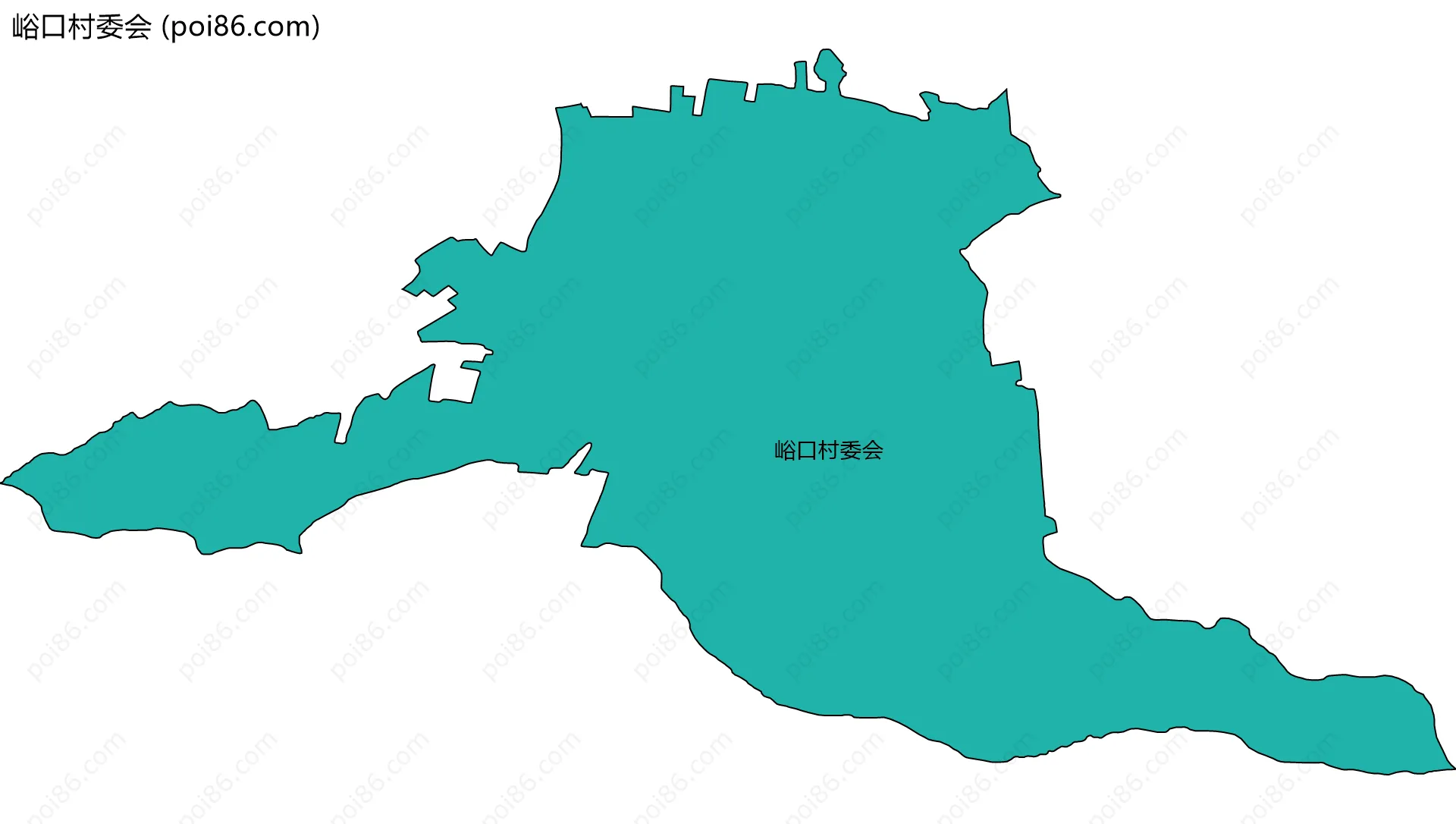 峪口村委会边界地图
