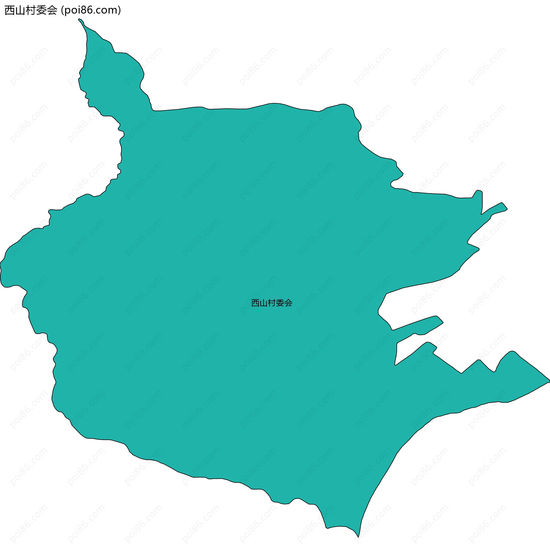 西山村委会边界地图