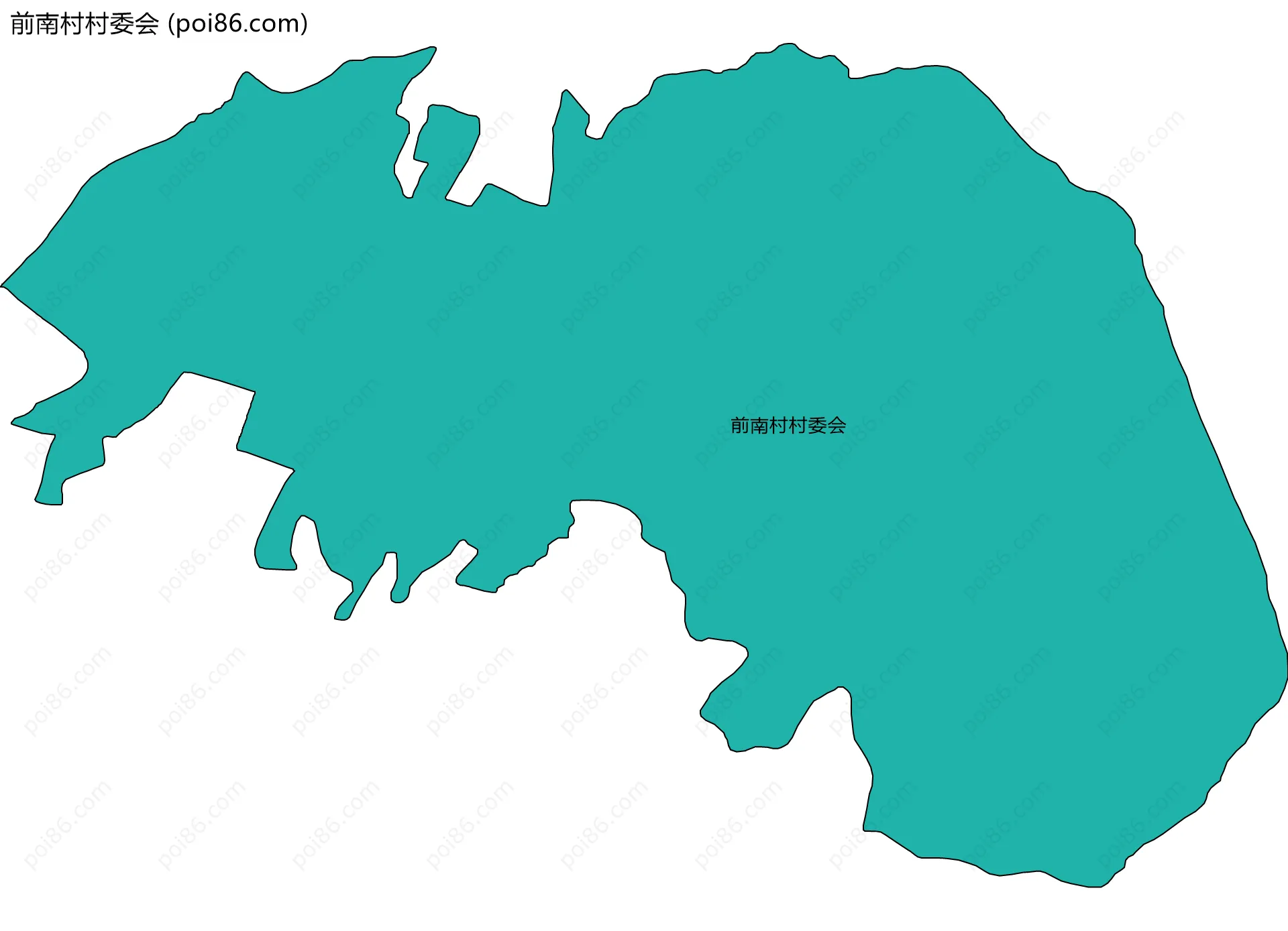前南村村委会边界地图