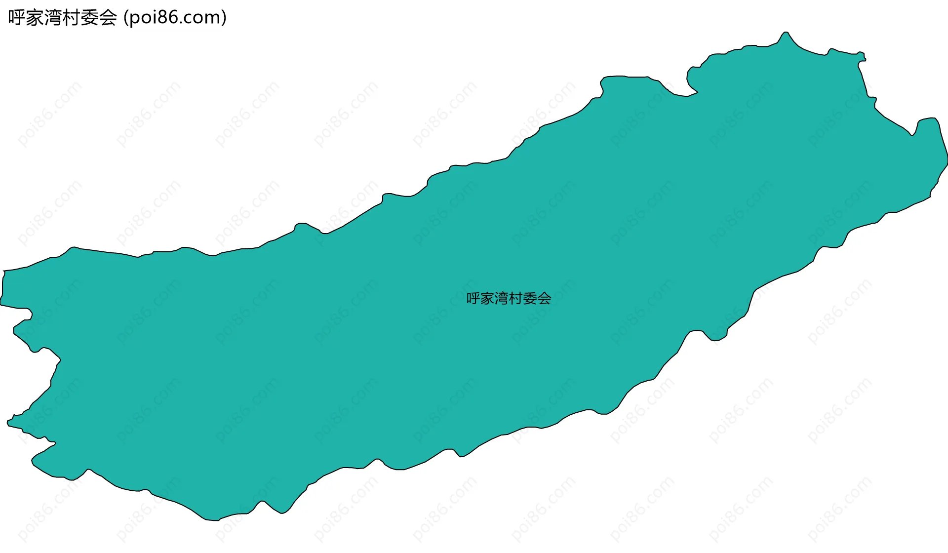 呼家湾村委会边界地图