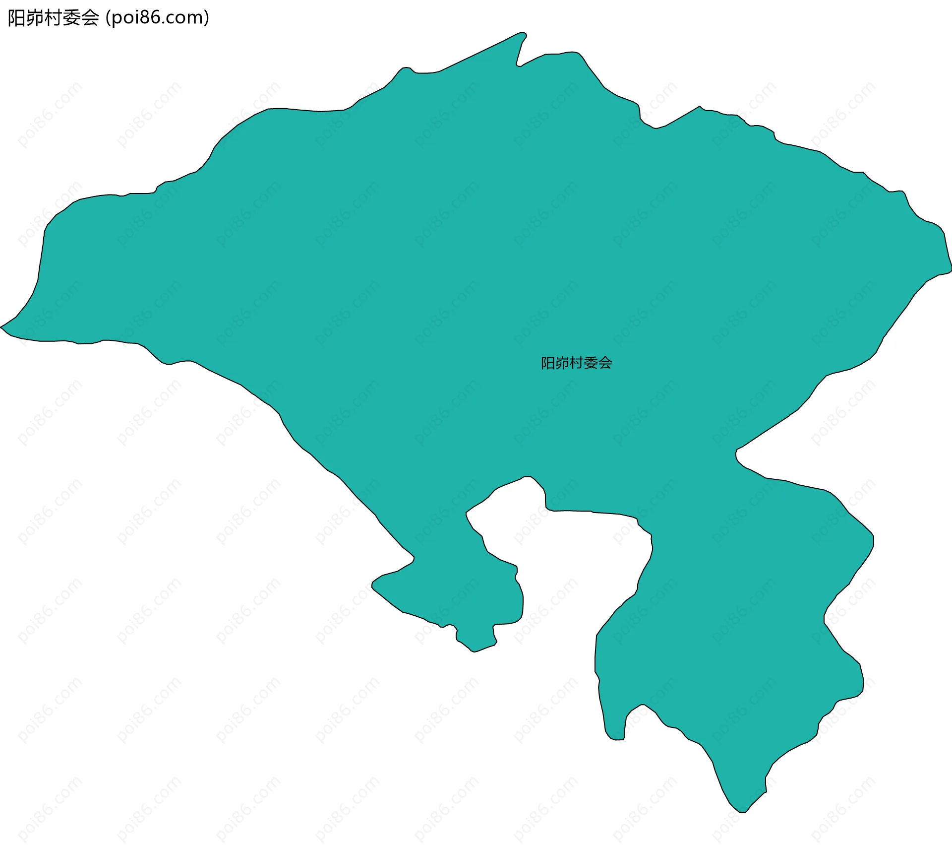 阳峁村委会边界地图