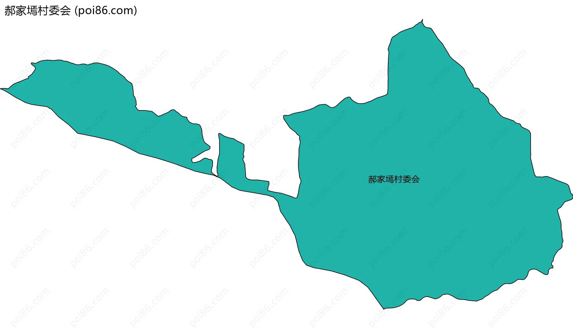 郝家墕村委会边界地图