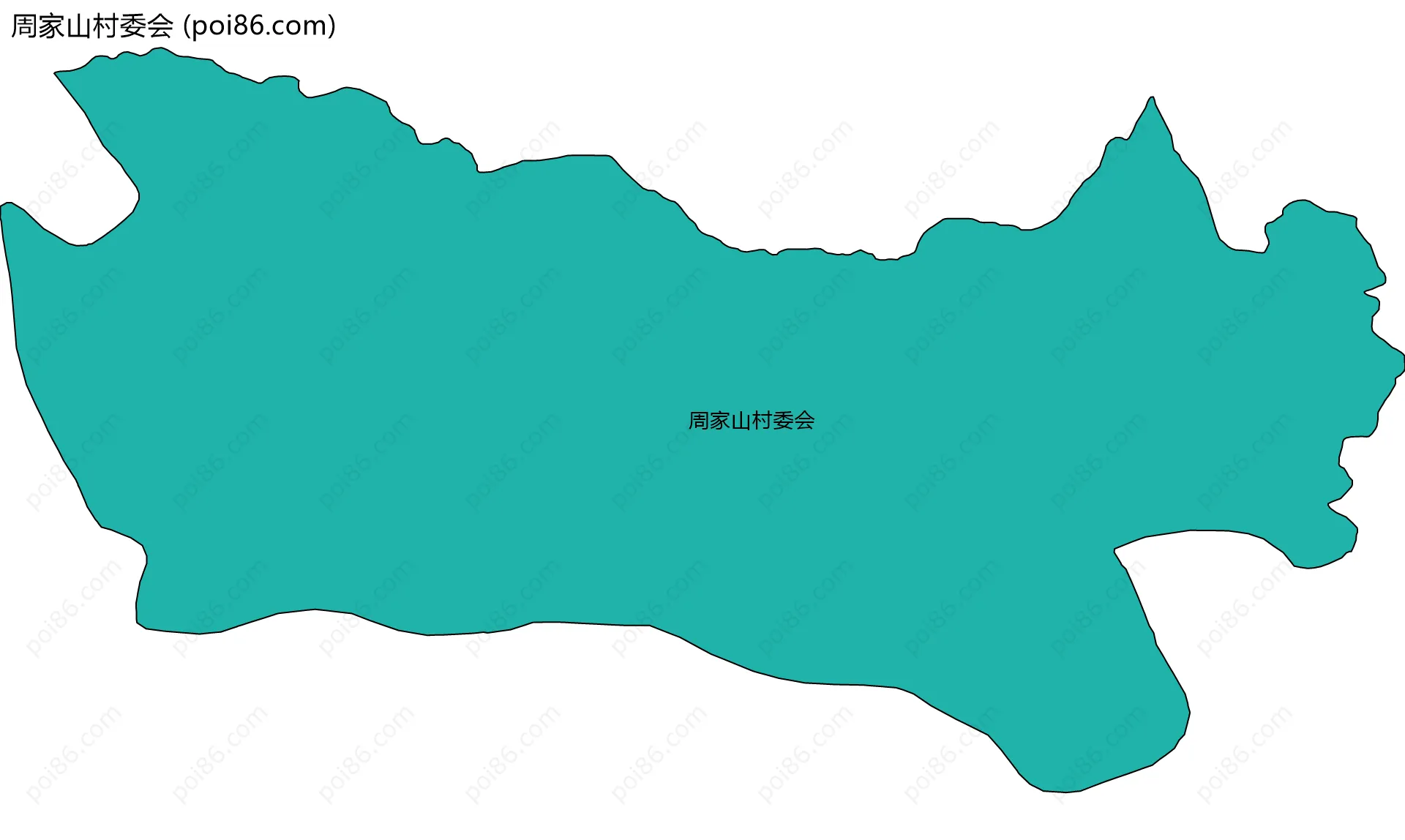 周家山村委会边界地图