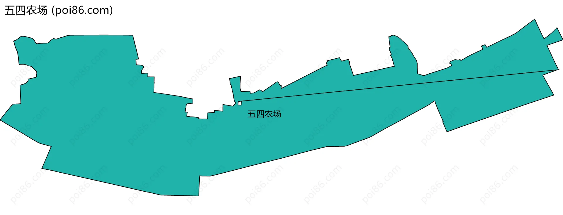 五四农场边界地图