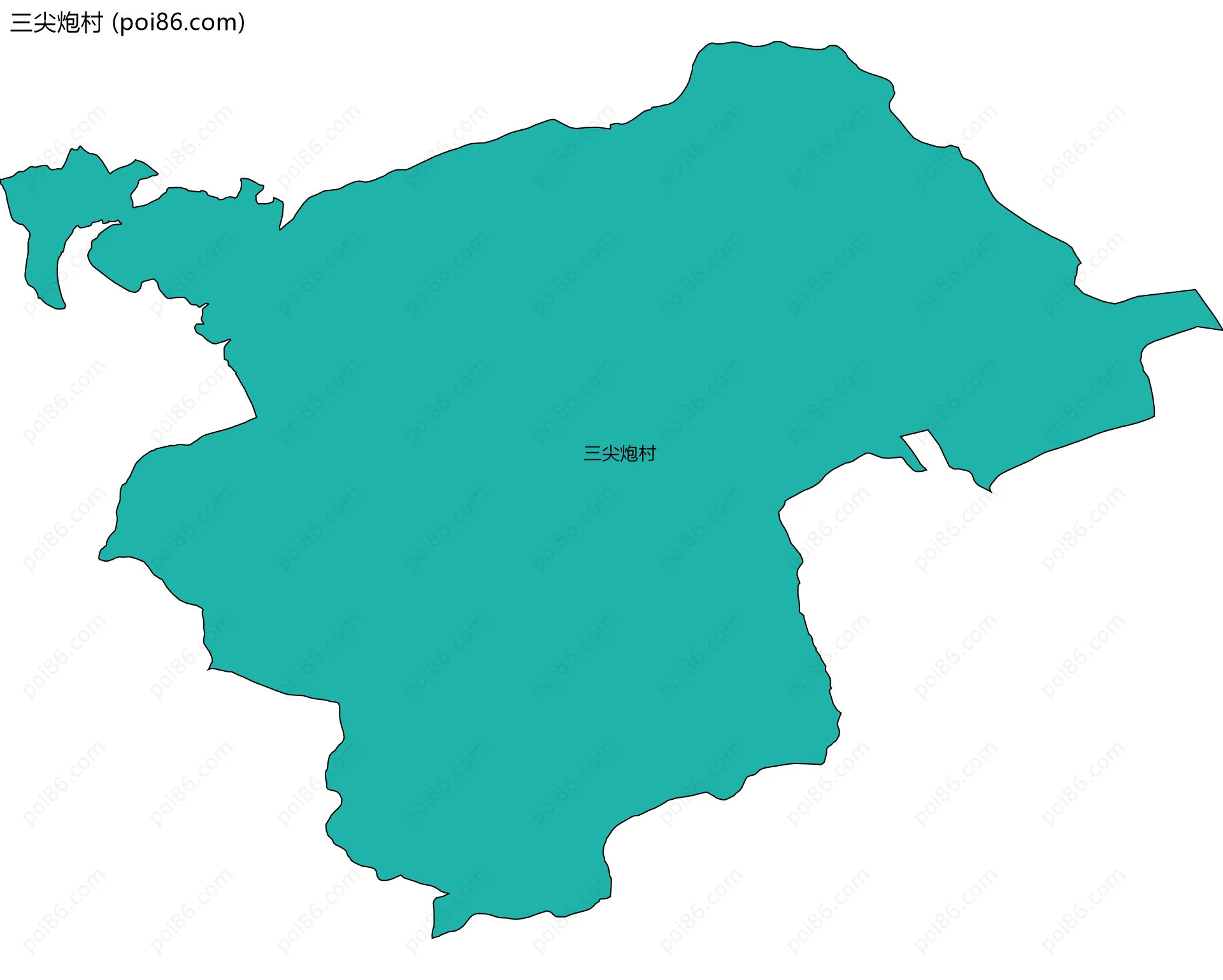 三尖炮村边界地图