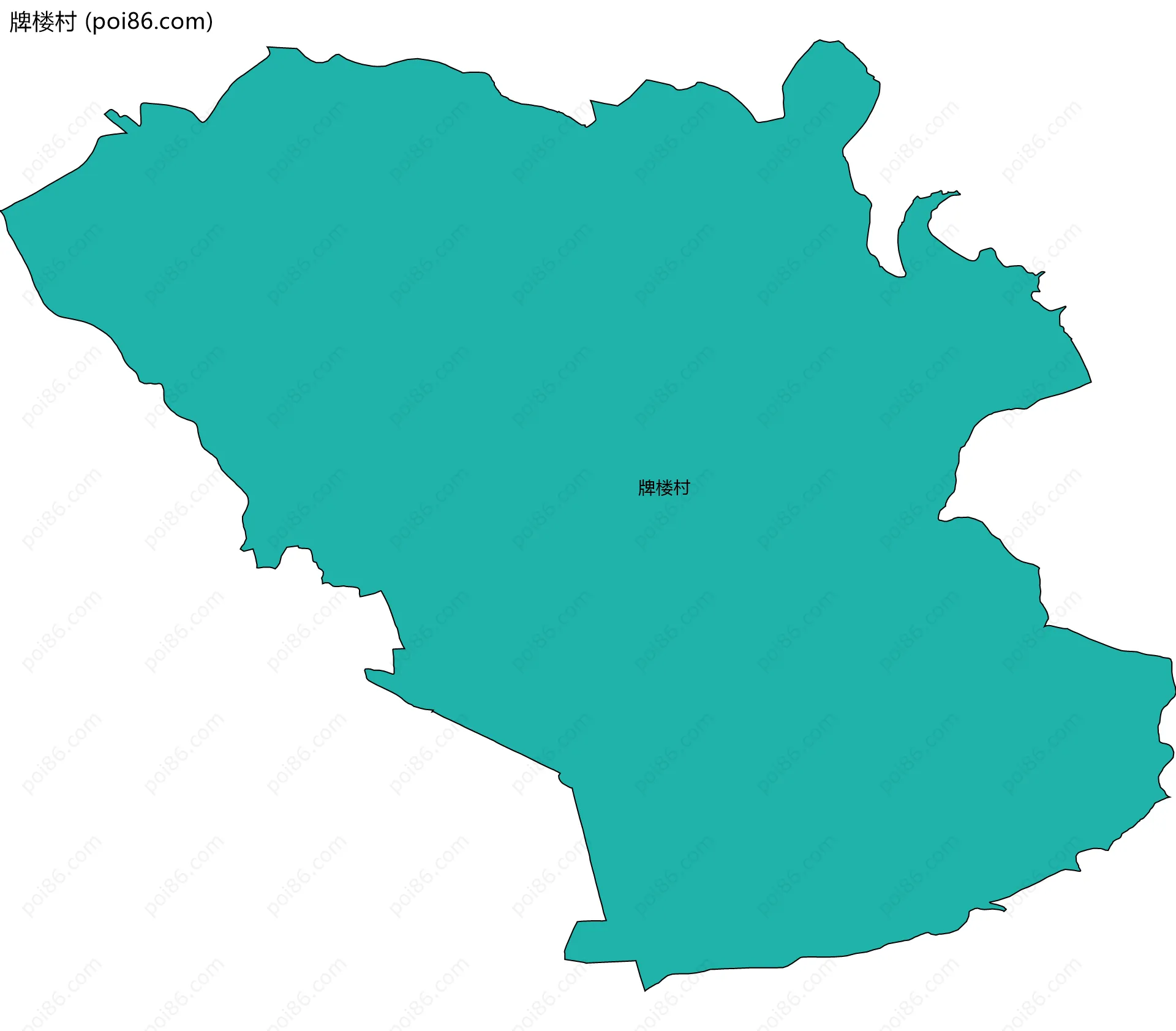 牌楼村边界地图