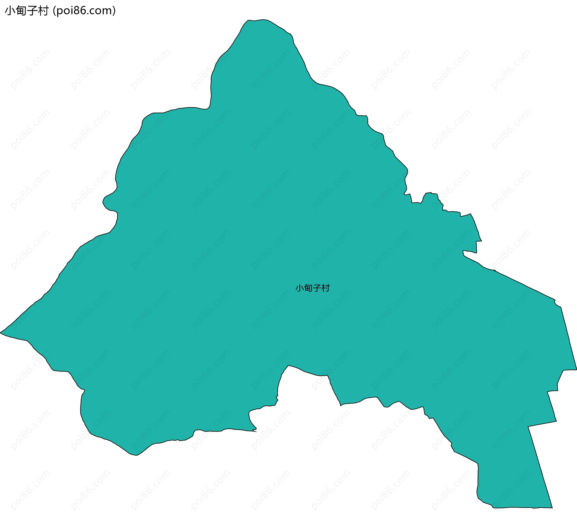 小甸子村边界地图