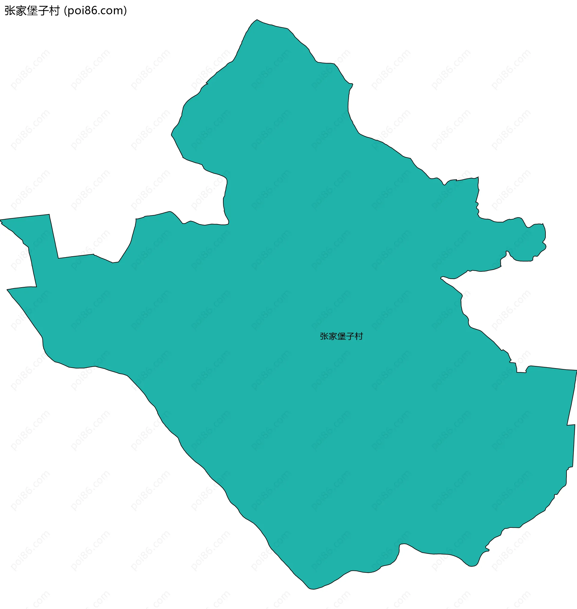 张家堡子村边界地图