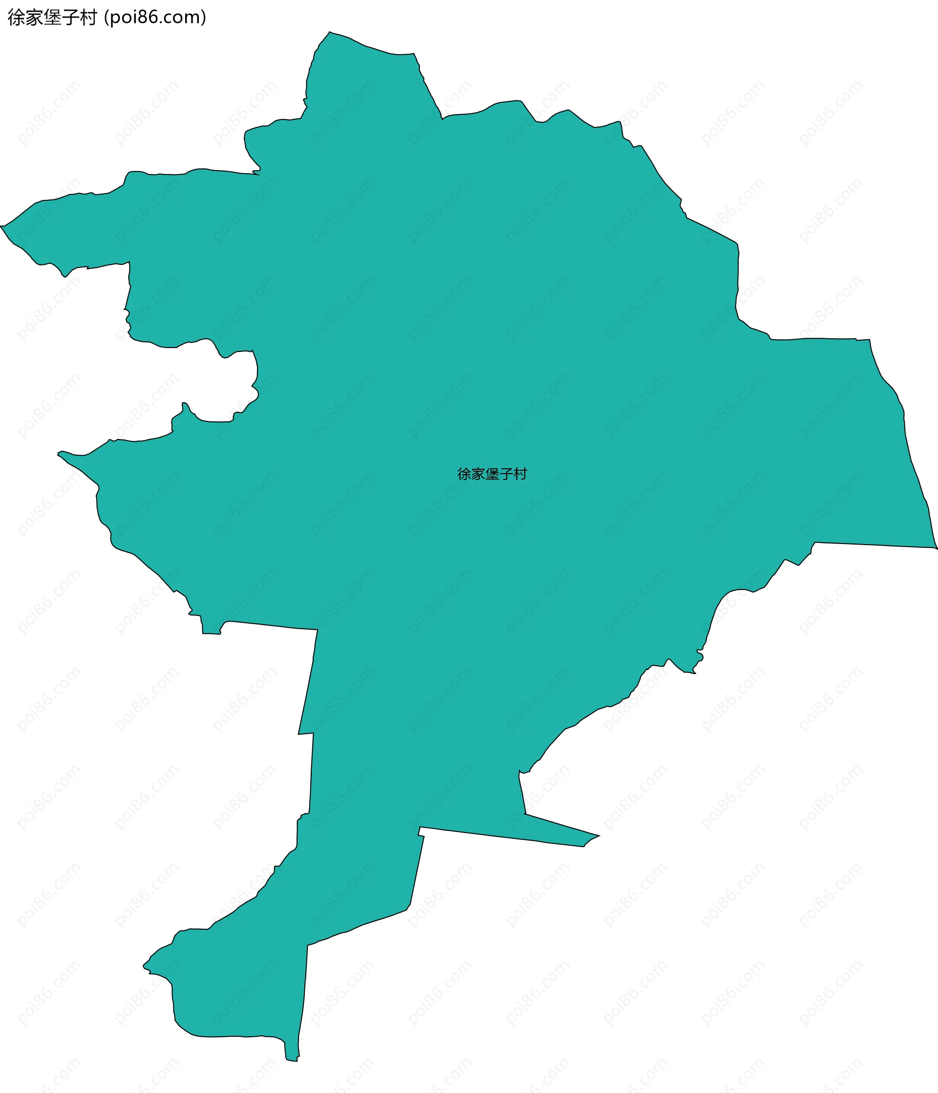 徐家堡子村边界地图