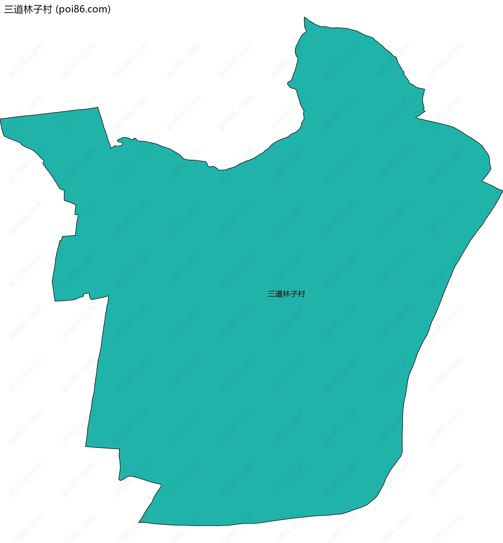 三道林子村边界地图