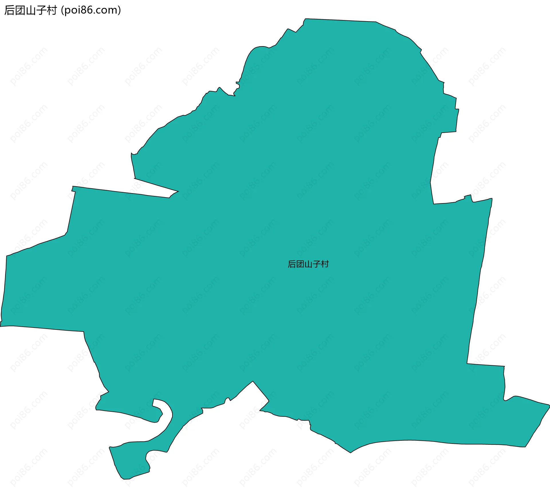 后团山子村边界地图