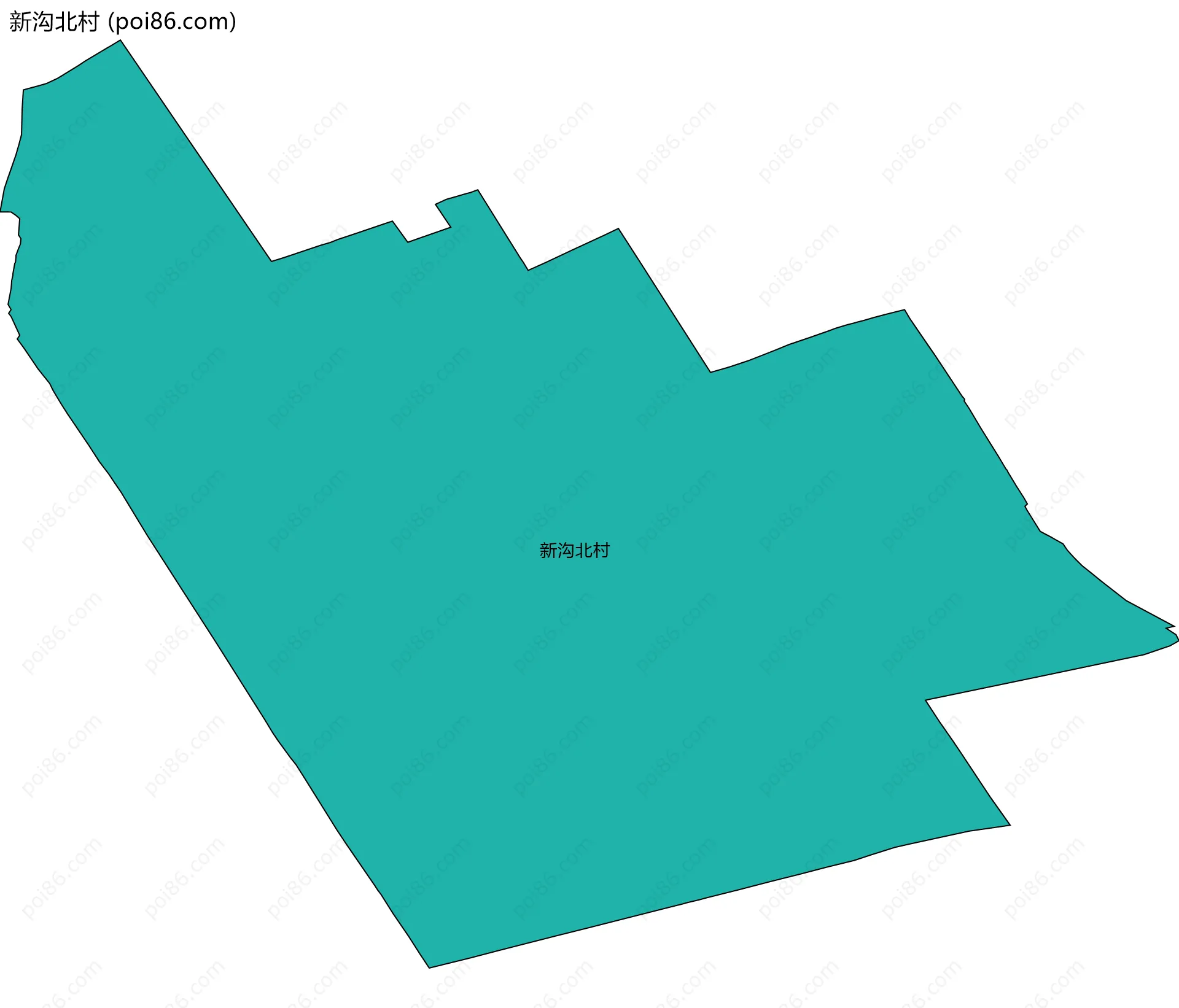 新沟北村边界地图