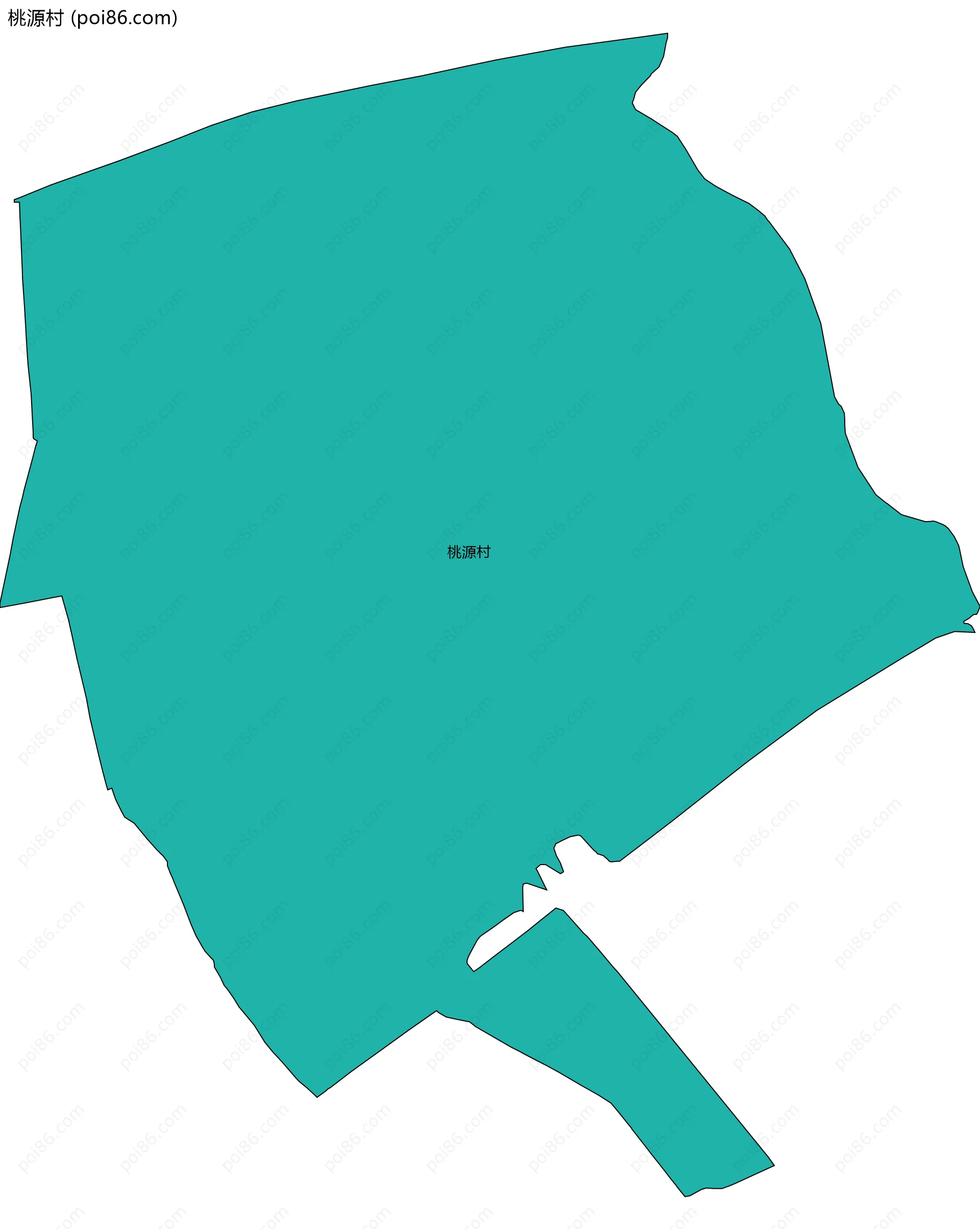 桃源村边界地图