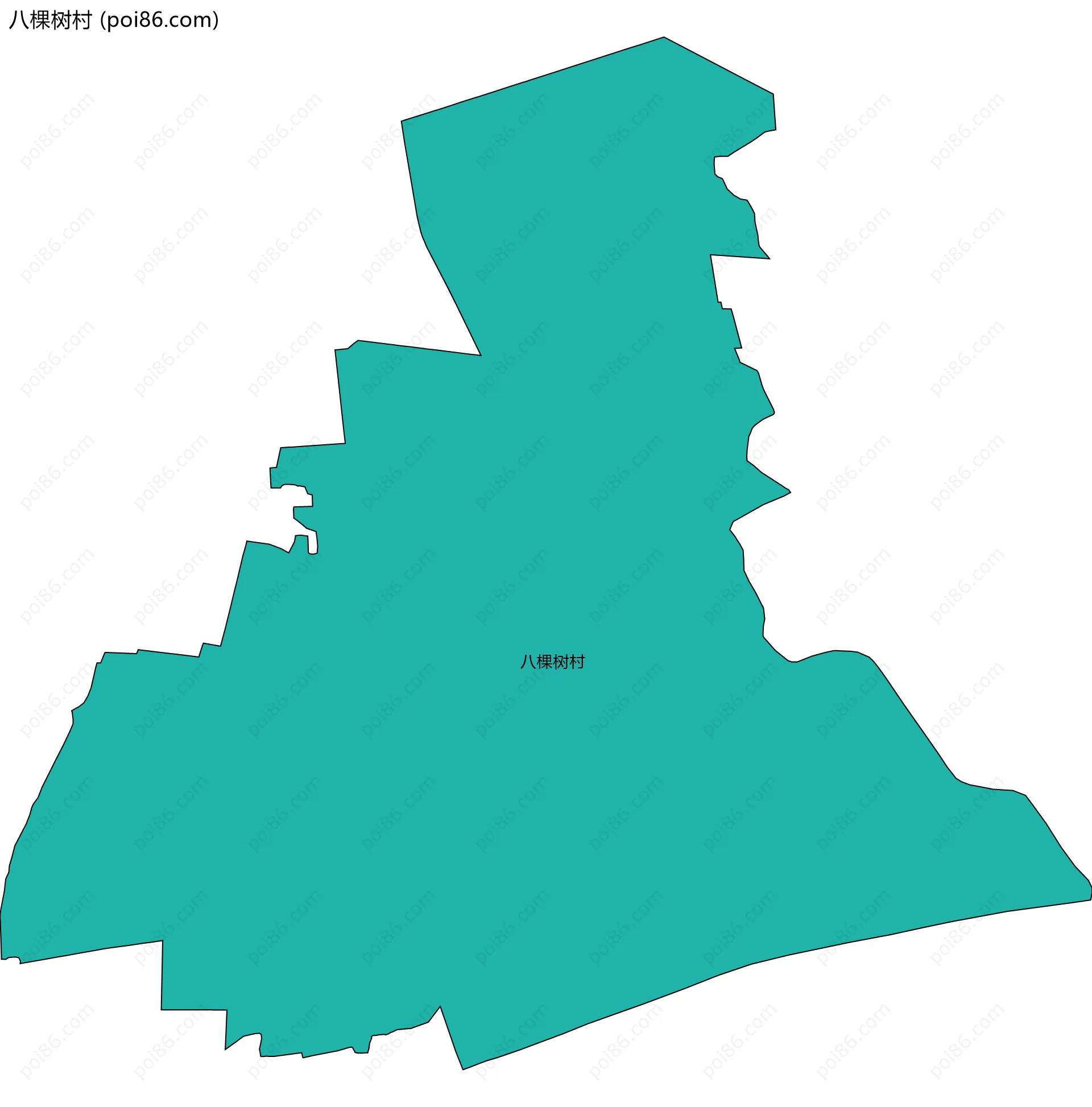 八棵树村边界地图