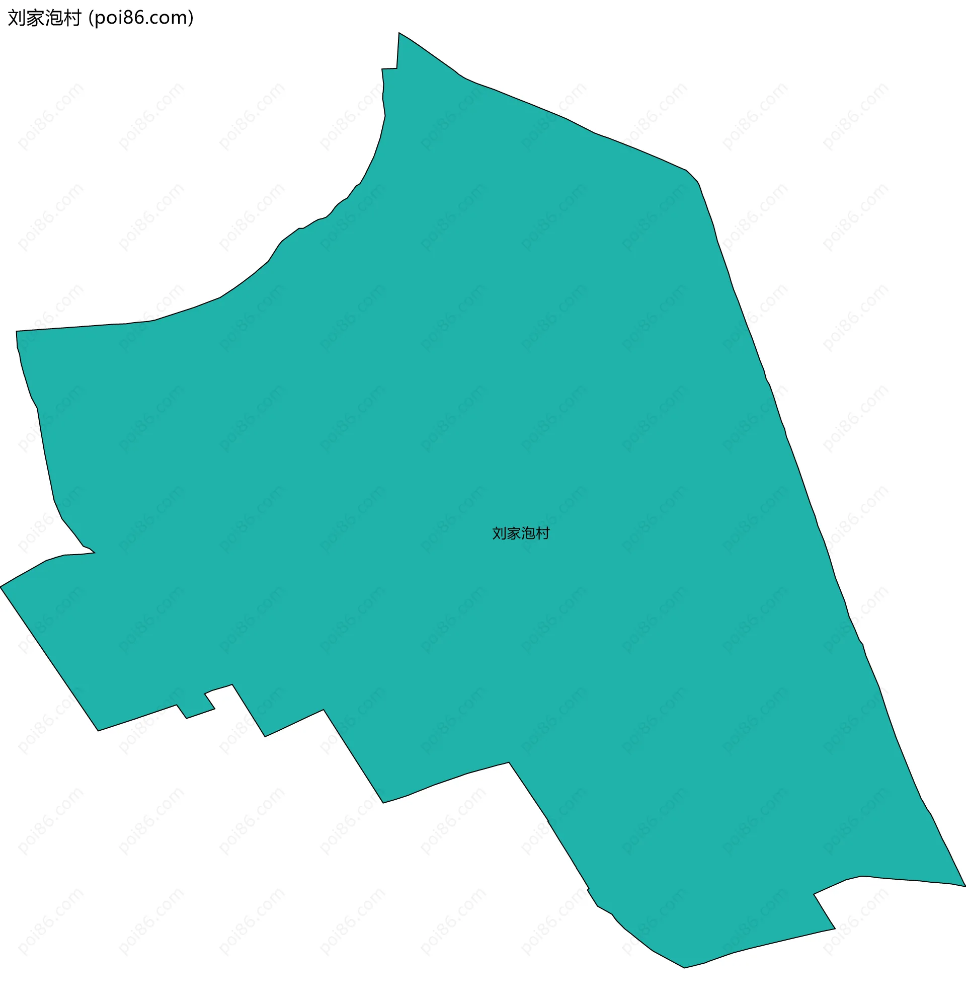 刘家泡村边界地图