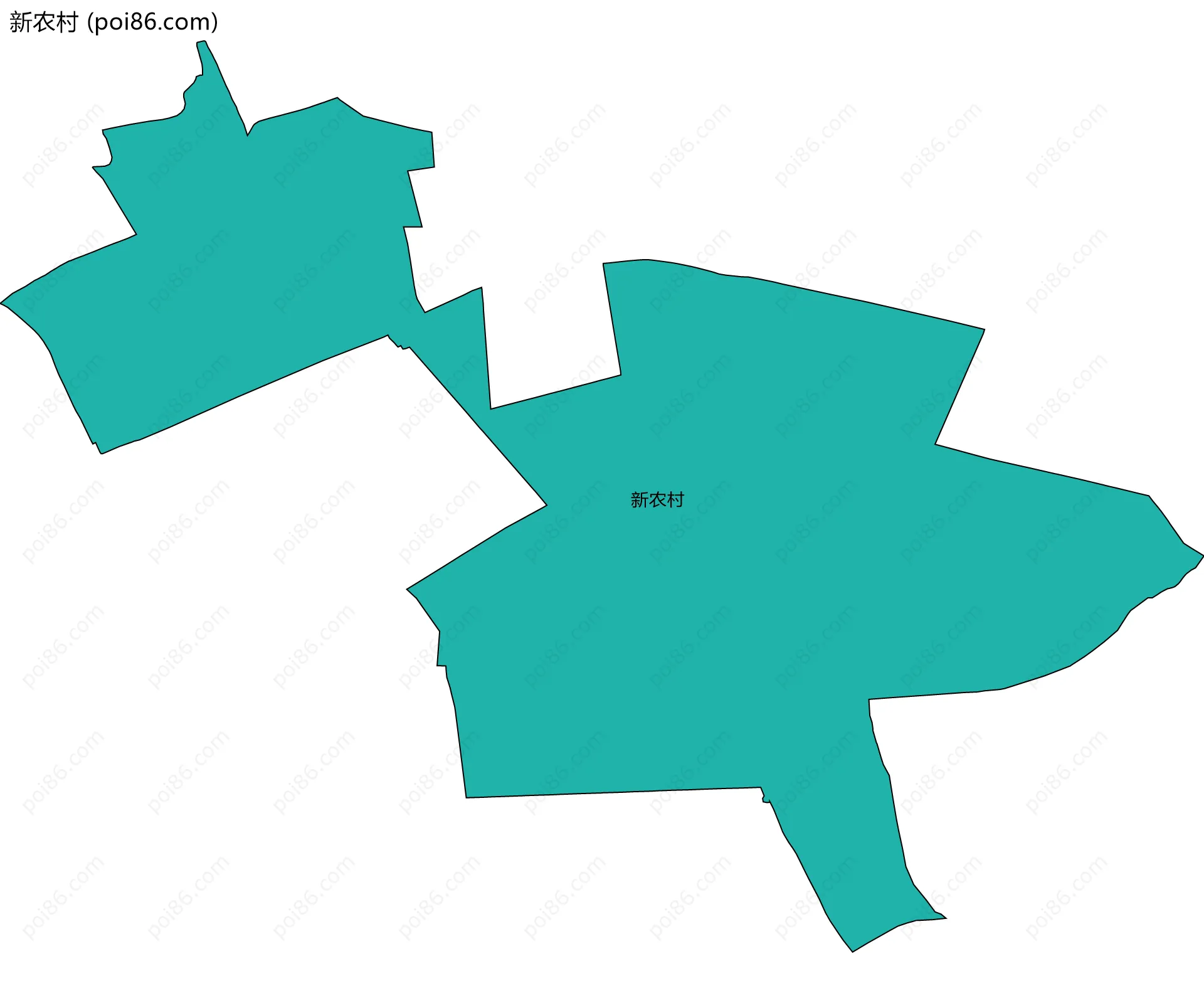新农村边界地图