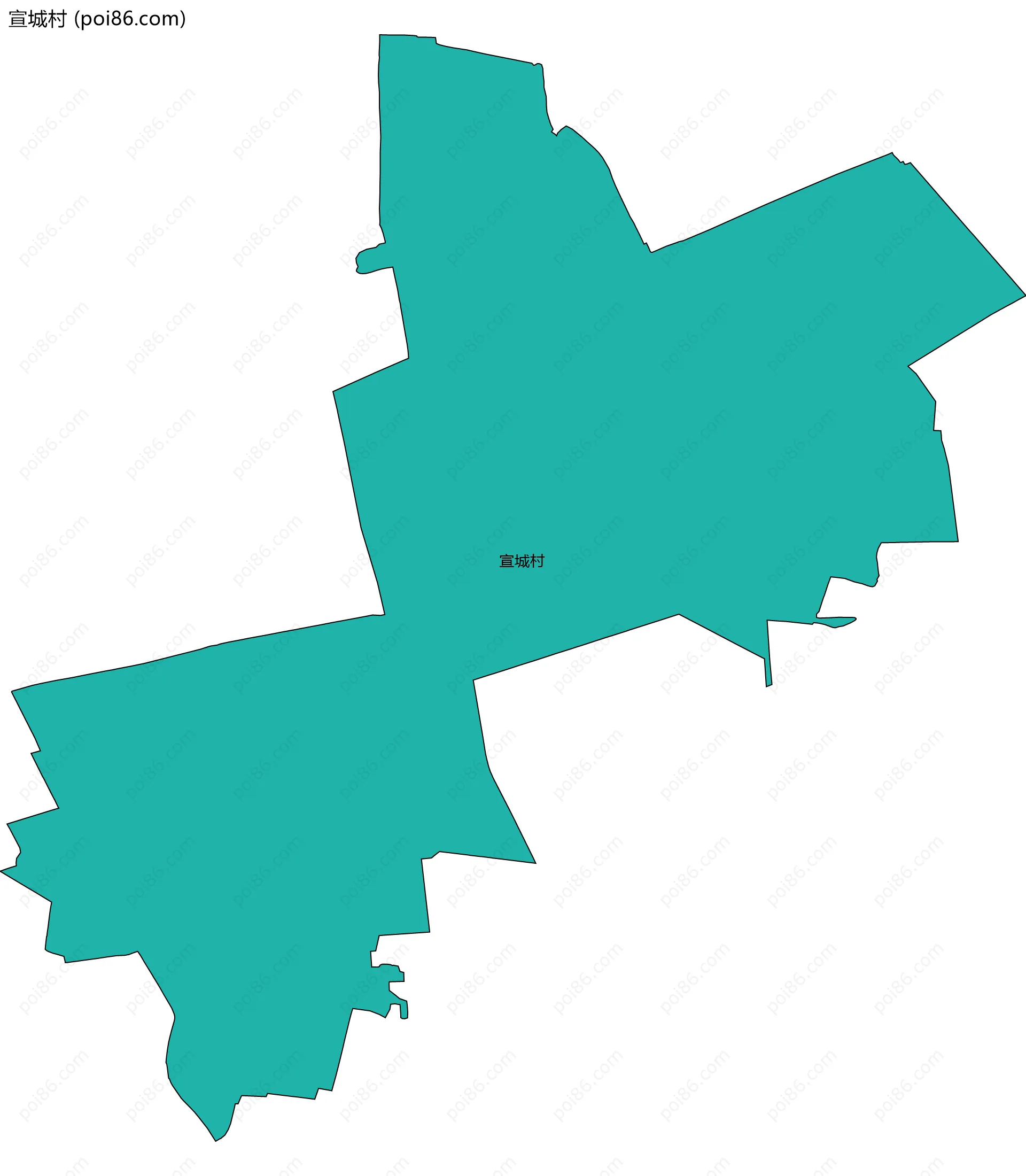宣城村边界地图